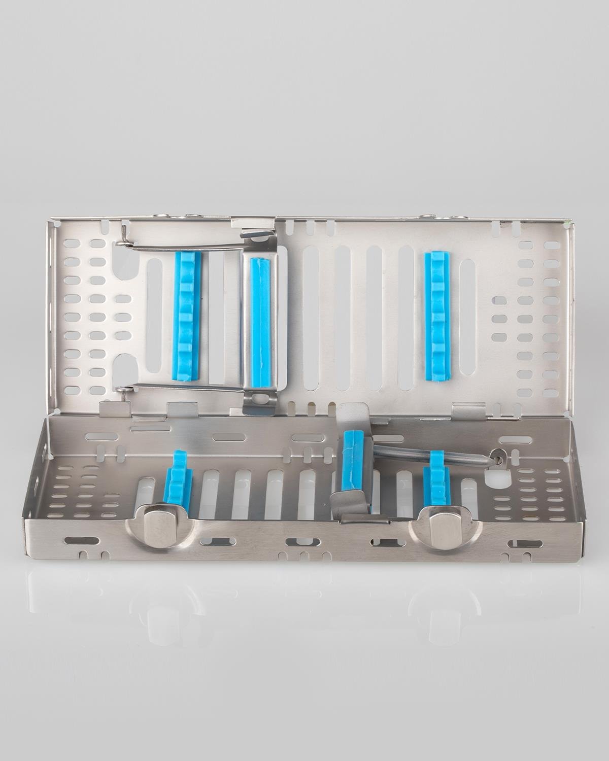 Silikon Tutamaçlı Sterilizasyon Kaseti 9cm/20cm/4cm 8 Aletlik