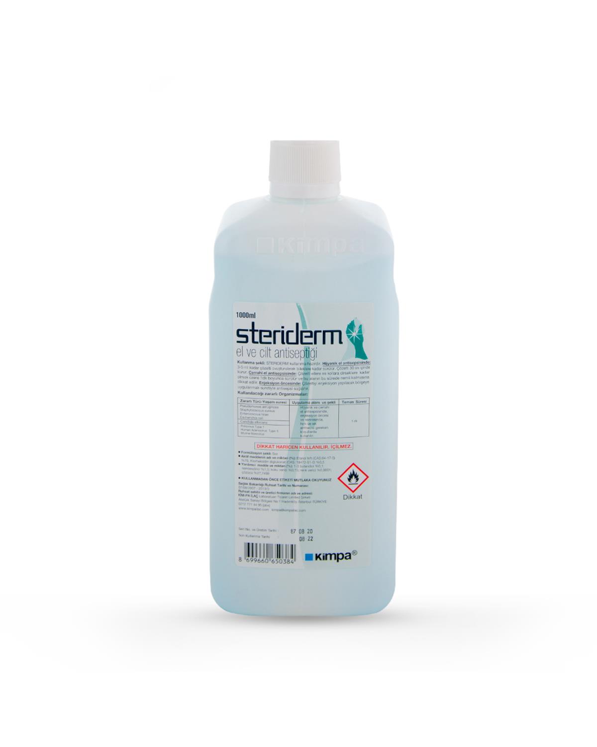 Steriderm, El ve Cild Dezenfektanı, 1 lt