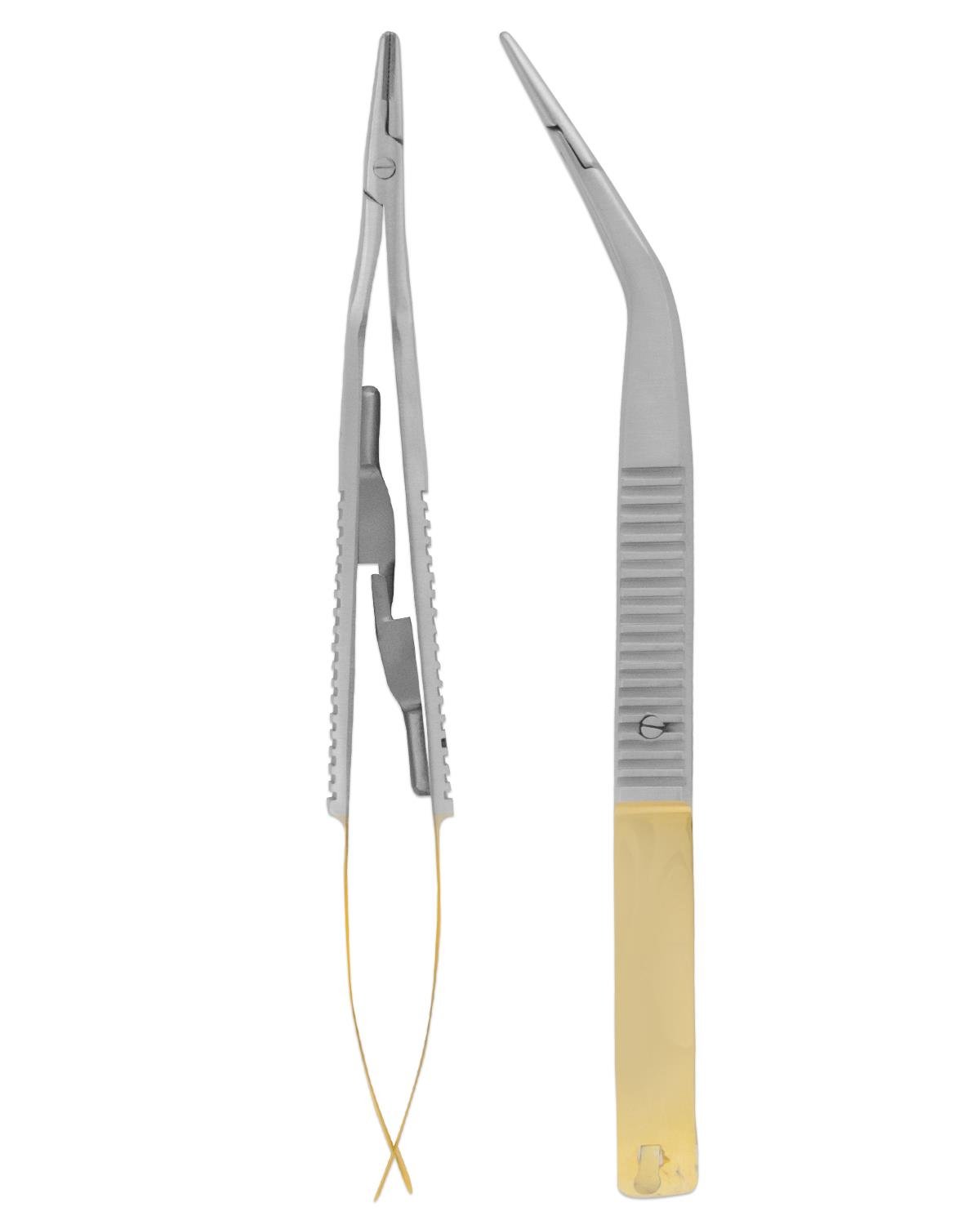 TC,Tungsten Carbide Açılı Mikro Portegü Castroviejo 14cm