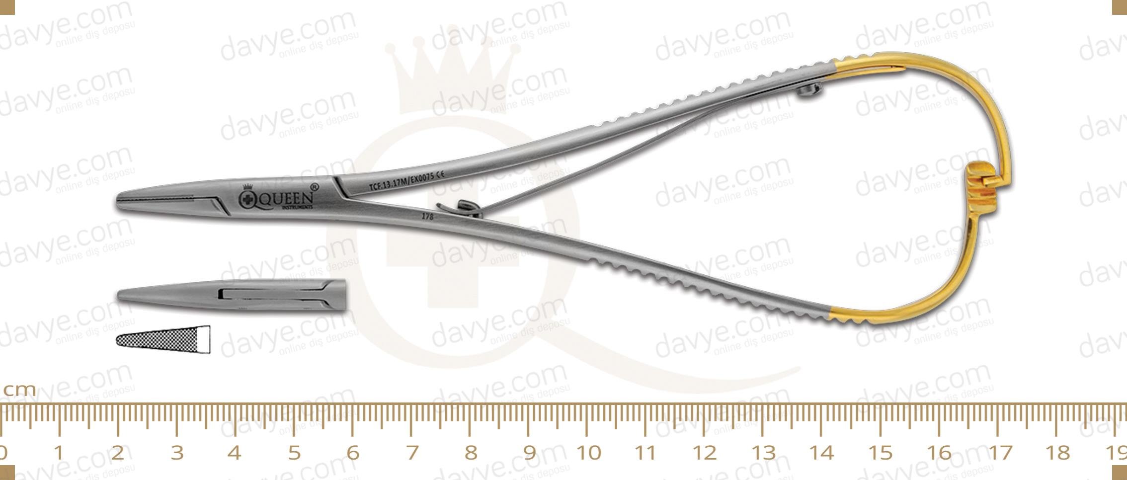 TC,Tungsten Carbide Düz Avuç içi Portegü MATHIEU 17cm