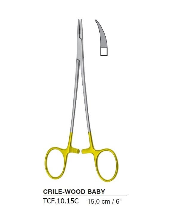 TC,Tungsten Carbide Düz Makas Portegü BABY-CRILE-WOOD 15cm