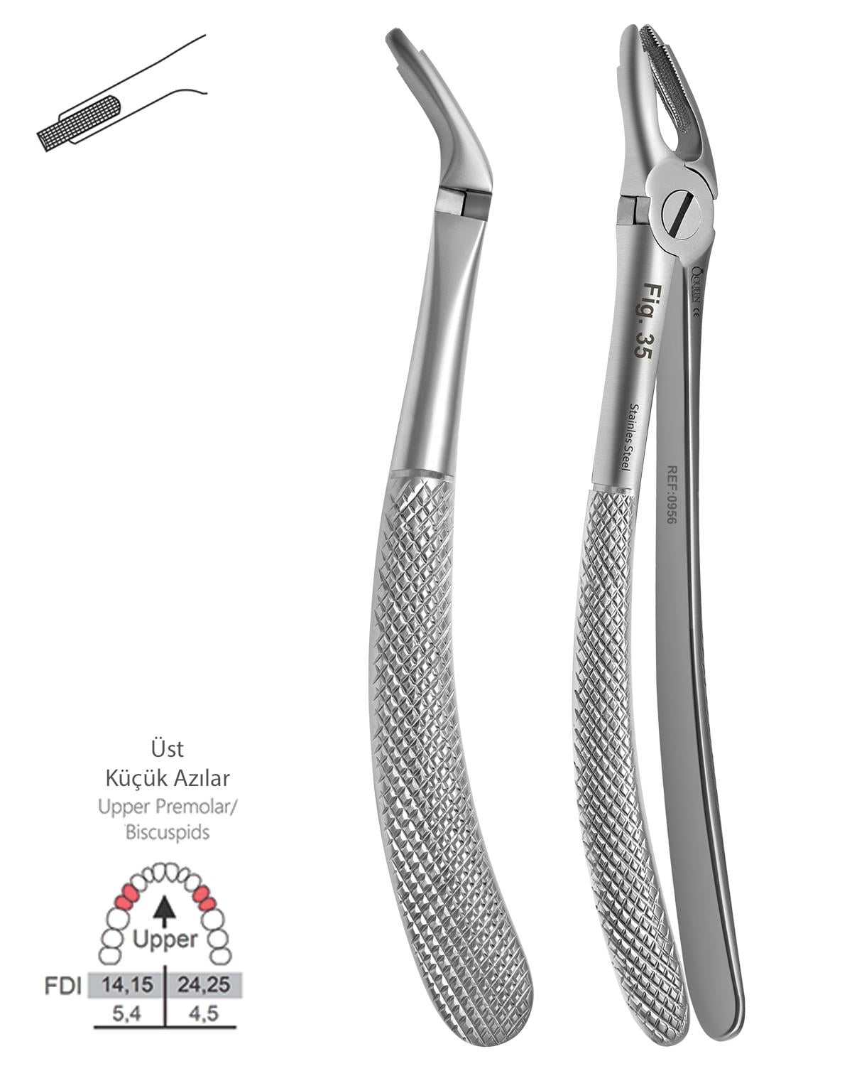 Üst Premolar Davyesi Fig. 35 16,5cm