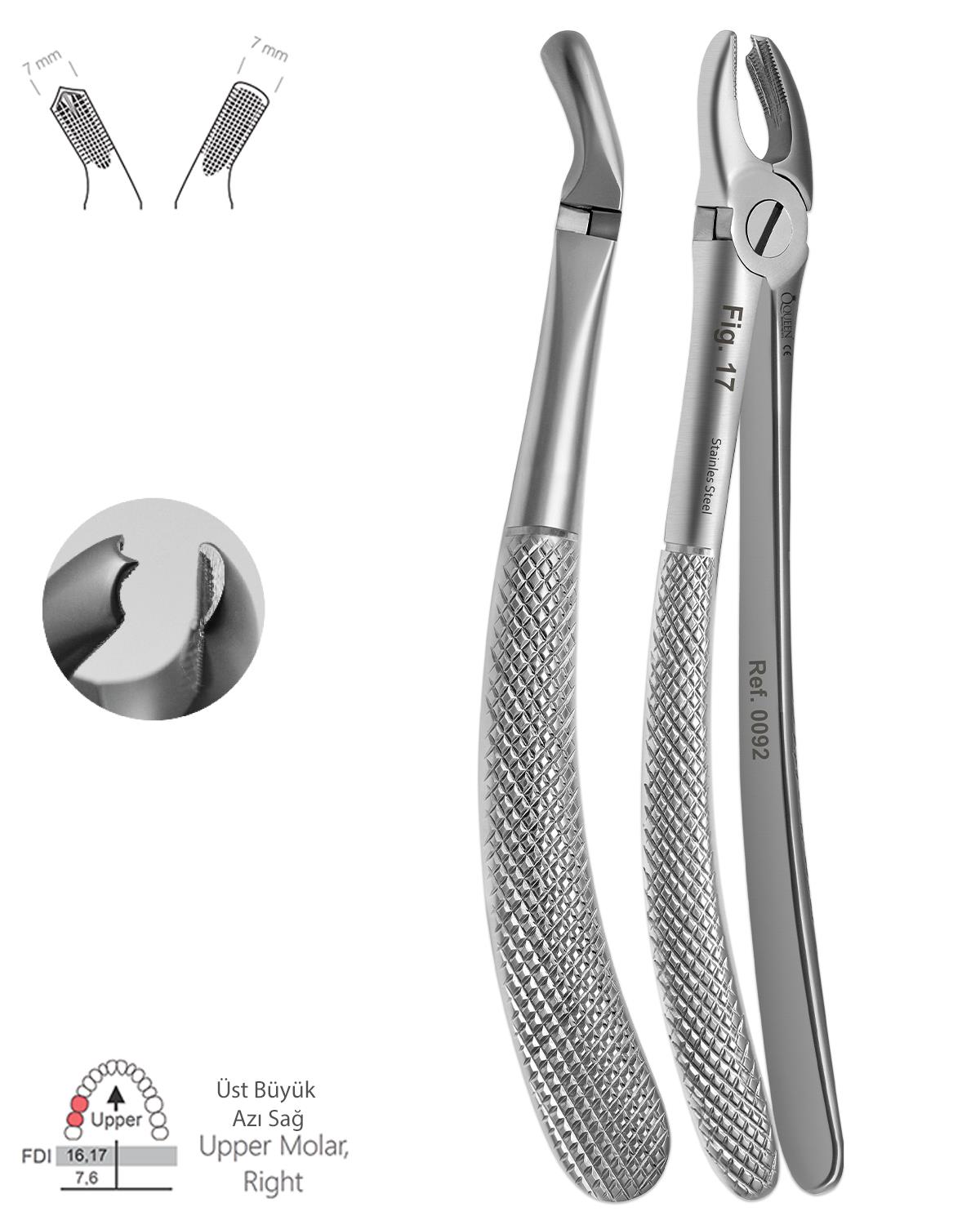 Üst Sağ Molar Davyesi Fig. 17 6,75mm 16cm
