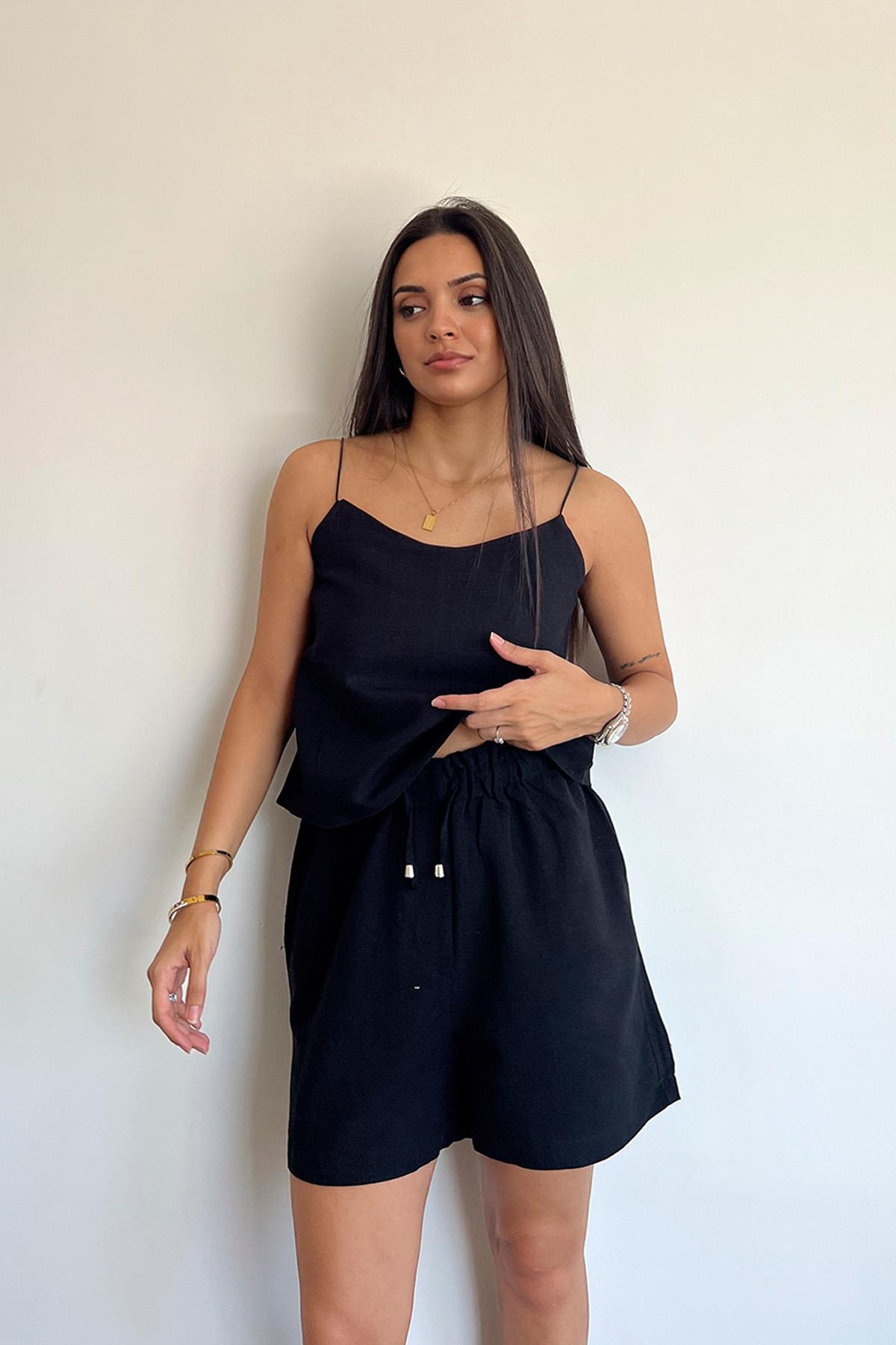 HANGING RAW LINEN BLOUSE