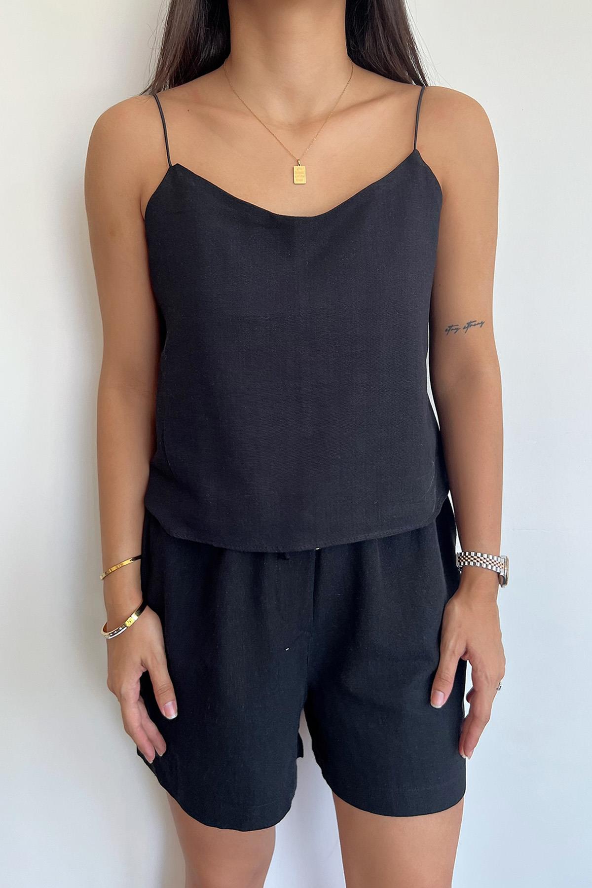 HANGING RAW LINEN BLOUSE