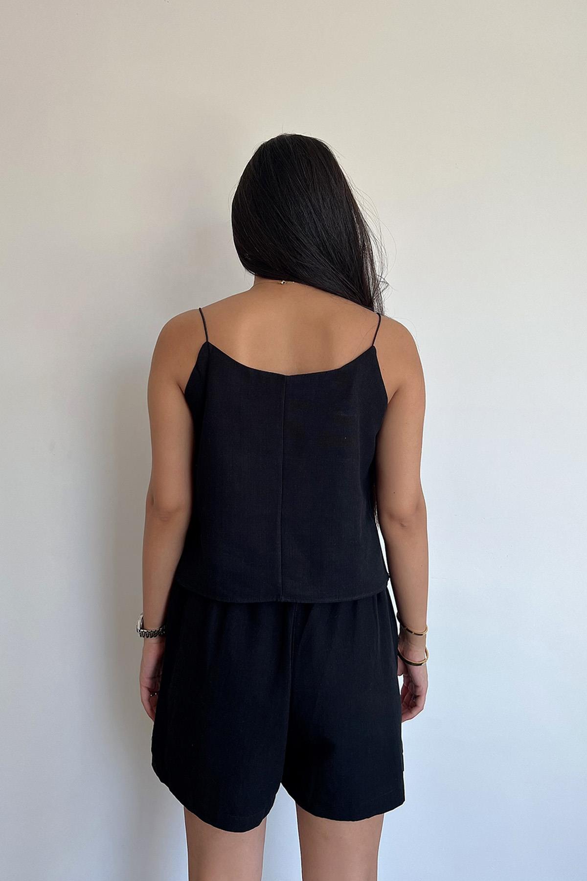 HANGING RAW LINEN BLOUSE