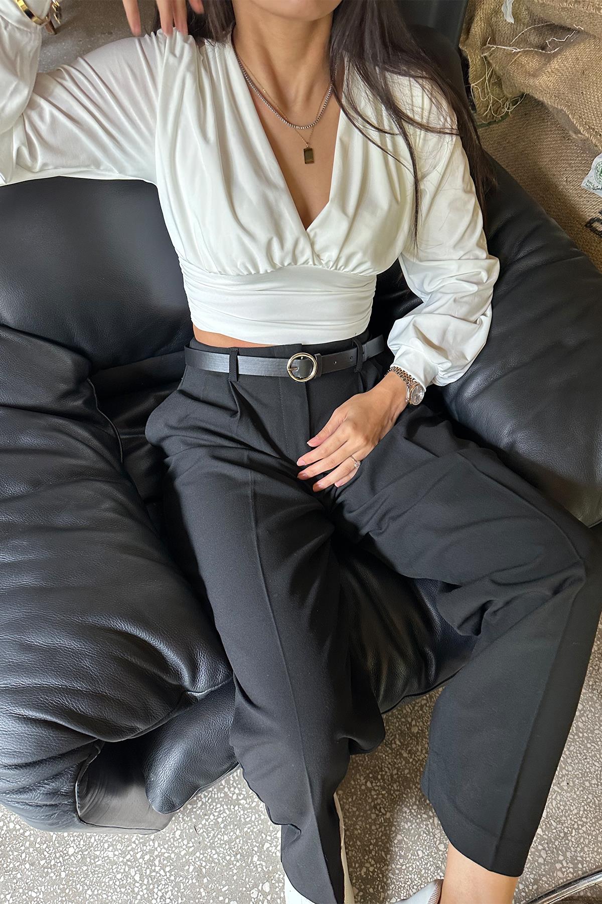 SHIPPED CROP BLOUSE FROM SHOULDER