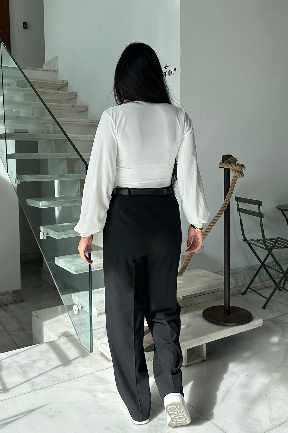 SHIPPED CROP BLOUSE FROM SHOULDER