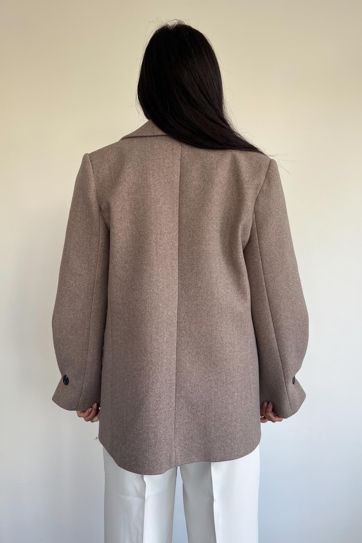 BLAZER KESİM KAŞE CEKET VİZON