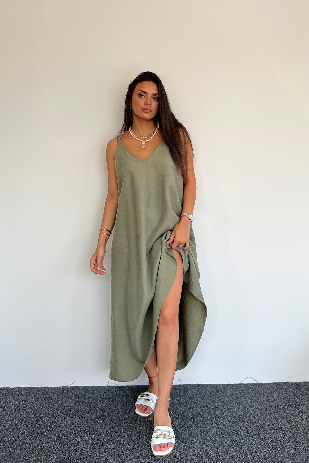 ПЛАТЬЕ ИЗ ВИСКОЗЫ НА РЕМЕШКЕ