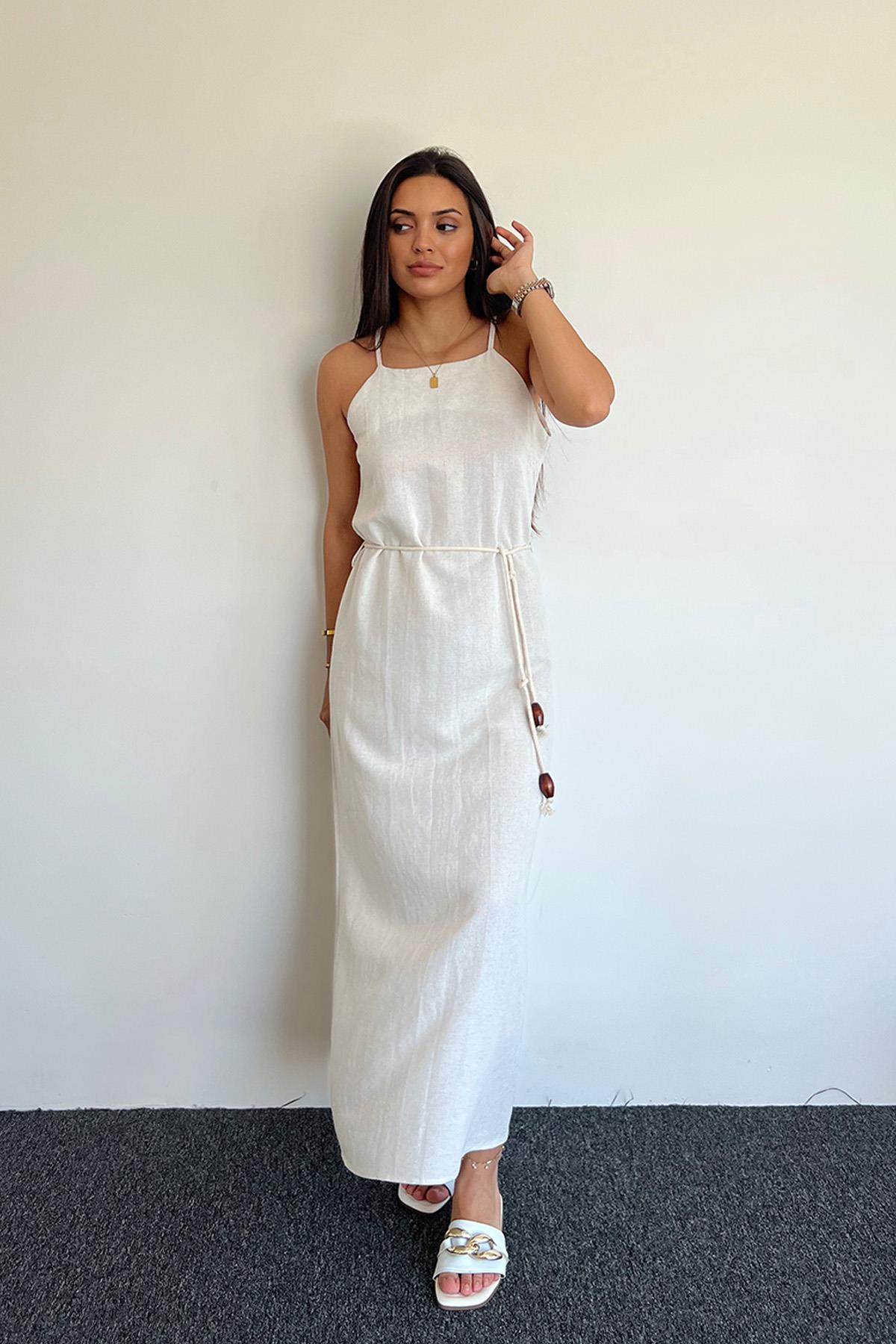 LEINENKLEID MIT GÜRTEL