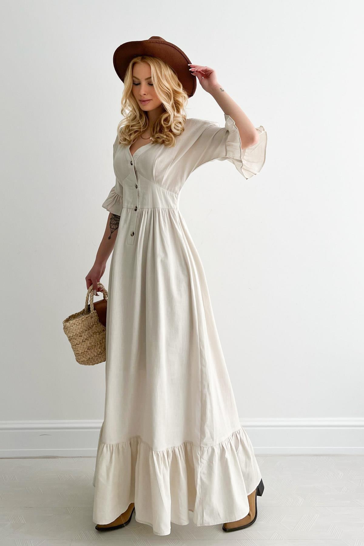 ДЛИННОЕ ПЛАТЬЕ С РУКАВАМИ