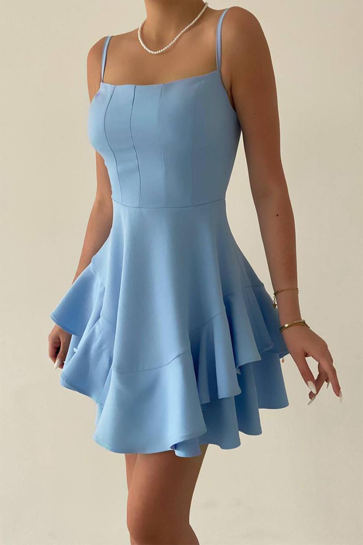 فستان مكشكش بتنورة الحب