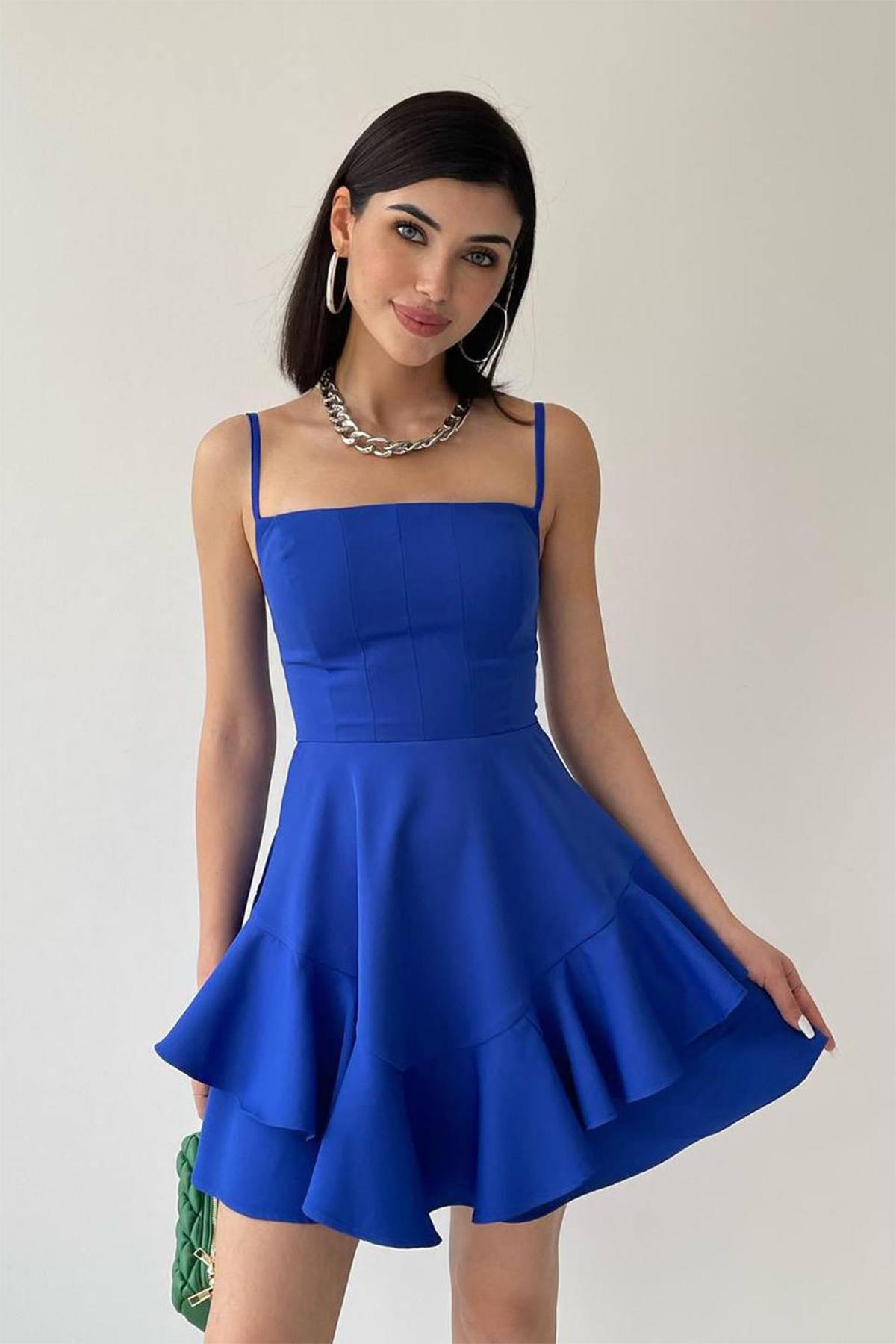 فستان مكشكش بتنورة الحب