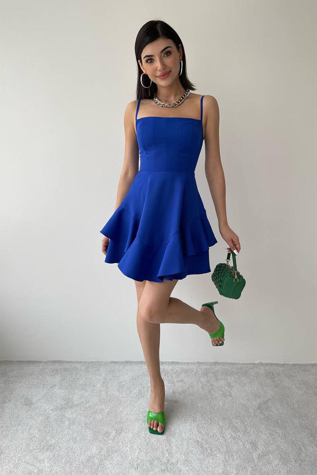 فستان مكشكش بتنورة الحب