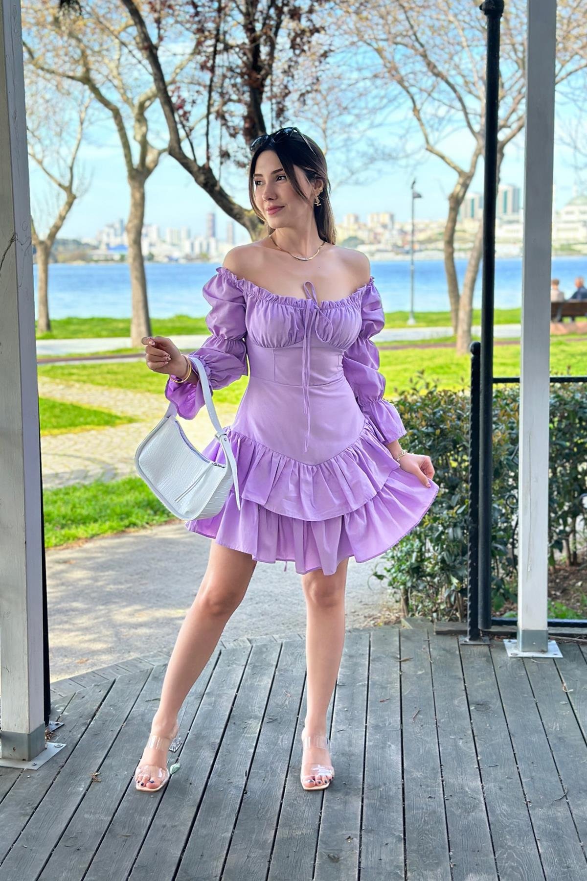 ПЛАТЬЕ MADONNA С ОБОРКАМИ