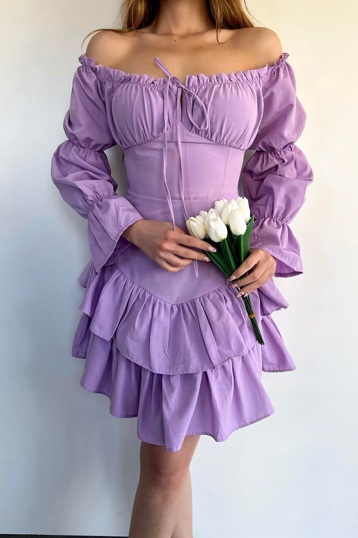 ПЛАТЬЕ MADONNA С ОБОРКАМИ