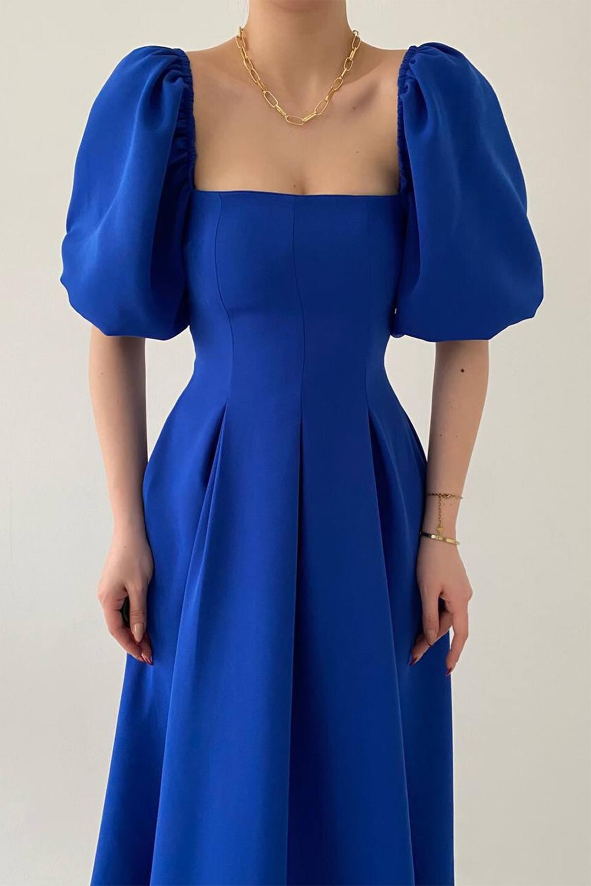 MATMAZEL UZUN BOY ELBİSE SAKS