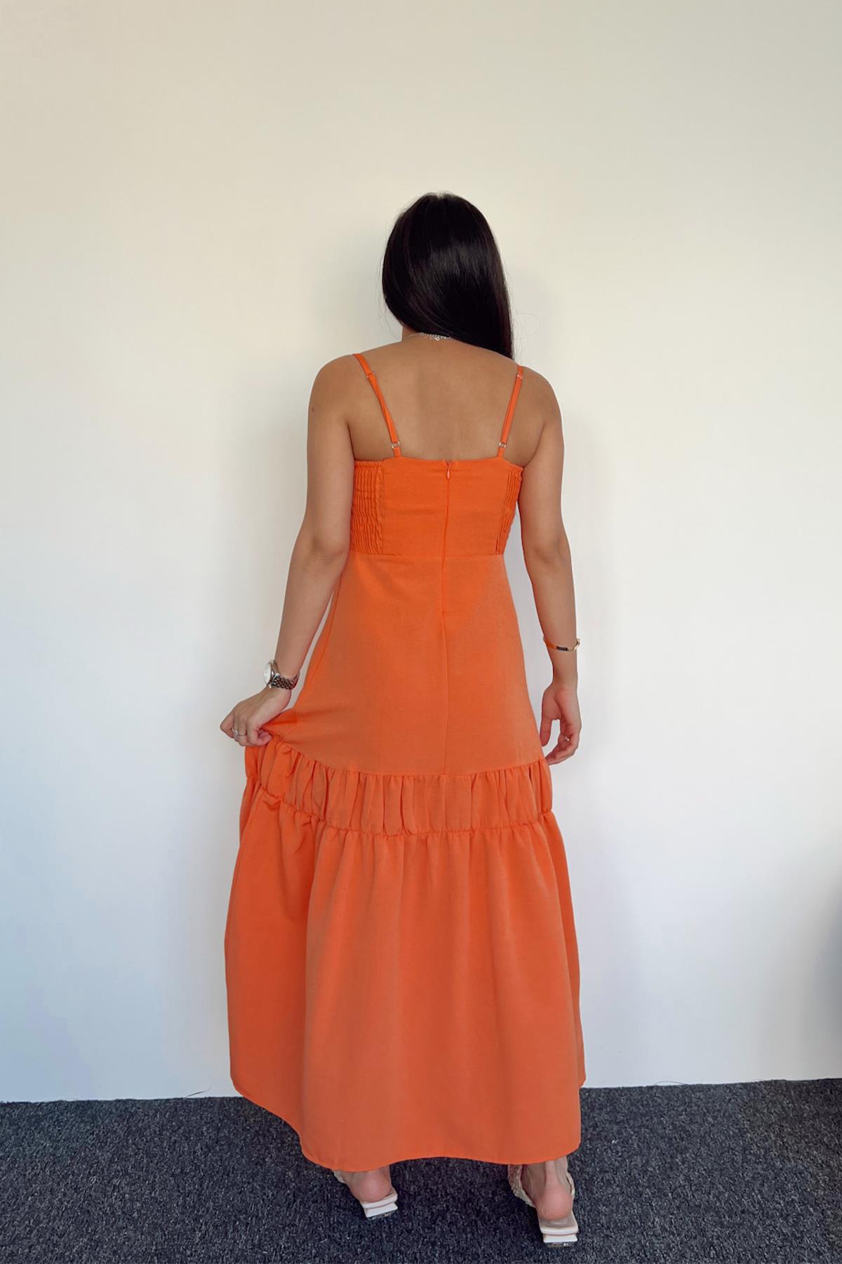 ПОДВЕСНОЕ ЛЬНЯНОЕ ПЛАТЬЕ С РУБАШКОЙ ПЕРЕДОМ