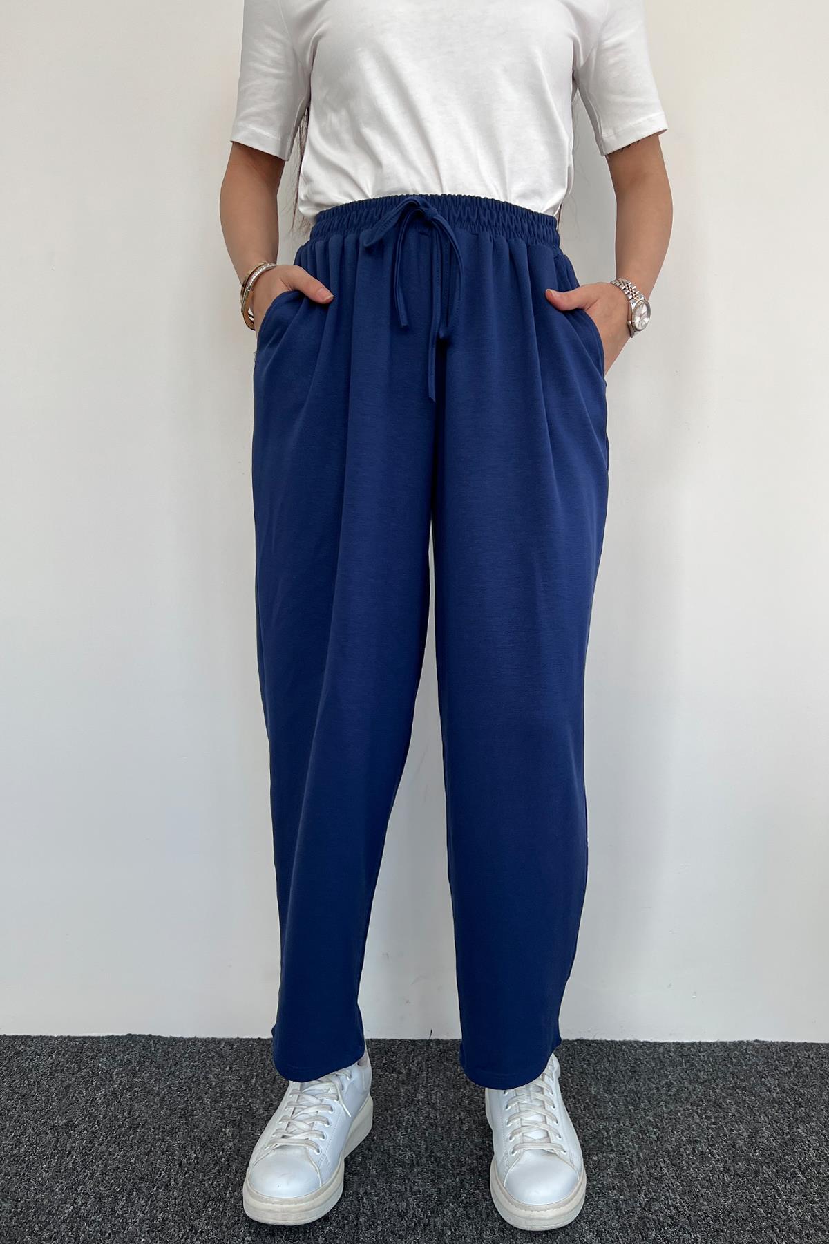 COMFY HAVUÇ KESİM BELİ LASTİKLİ EŞOFMAN ALTI LACİVERT