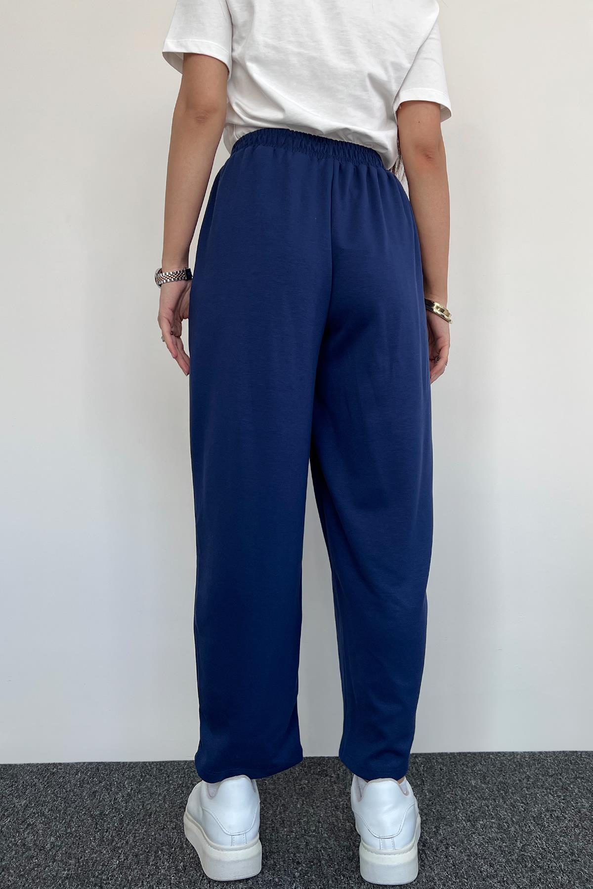 COMFY HAVUÇ KESİM BELİ LASTİKLİ EŞOFMAN ALTI LACİVERT