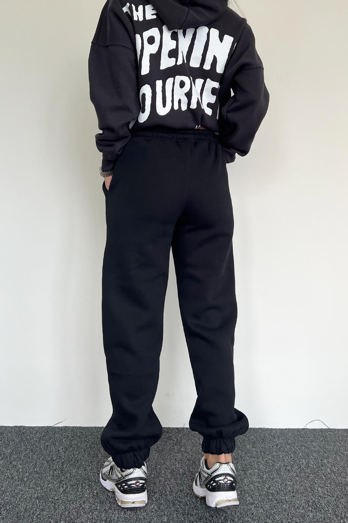 بنطال رياضي من الصوف بقماش مرن