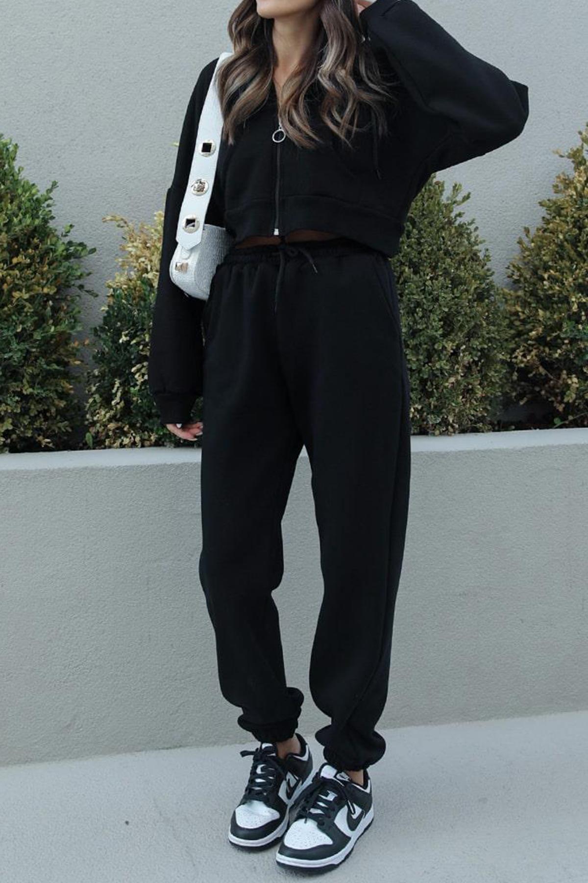 بنطال رياضي من الصوف بقماش مرن