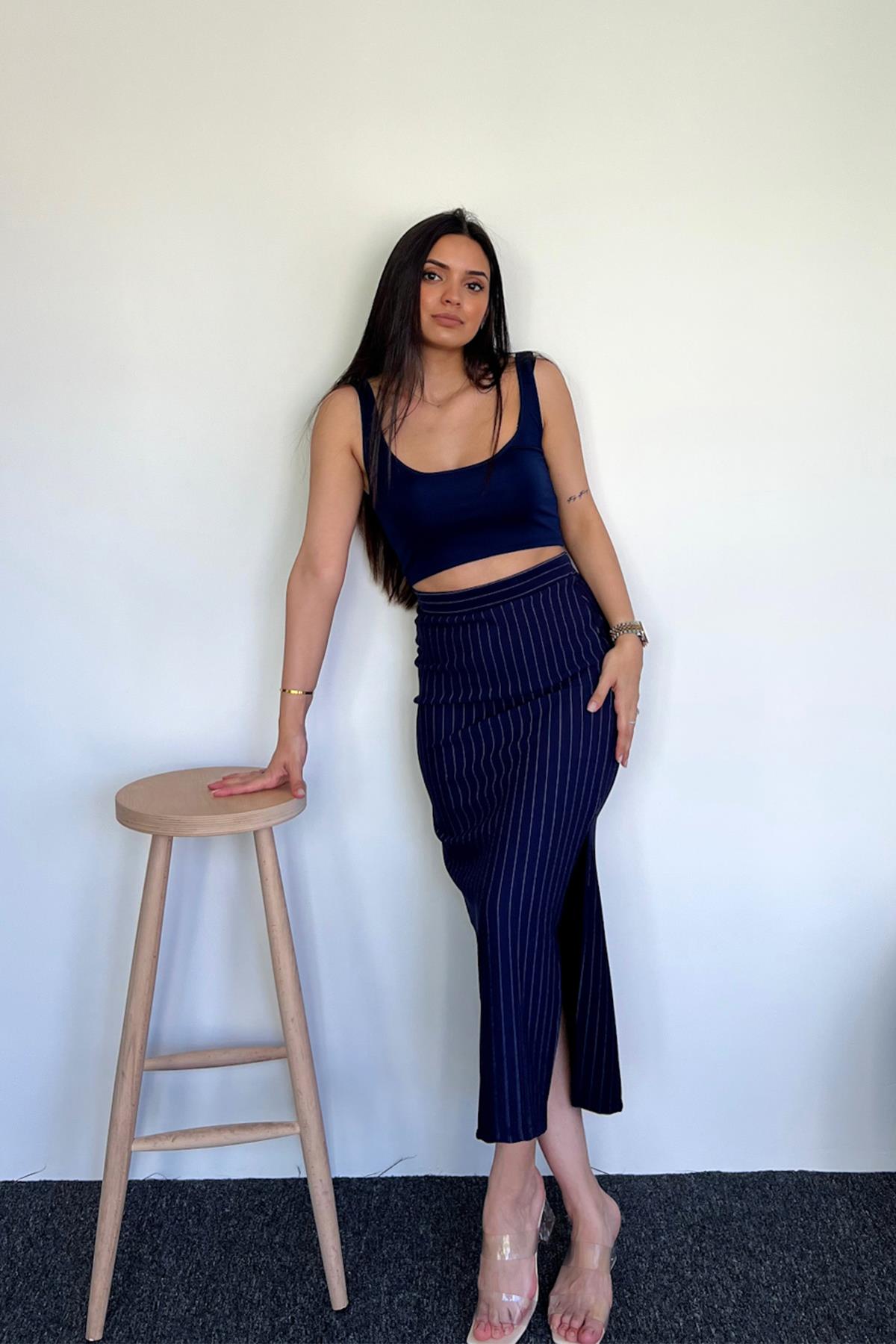 ЮБКА-КАРАНДАШ В ПОЛОСКУ