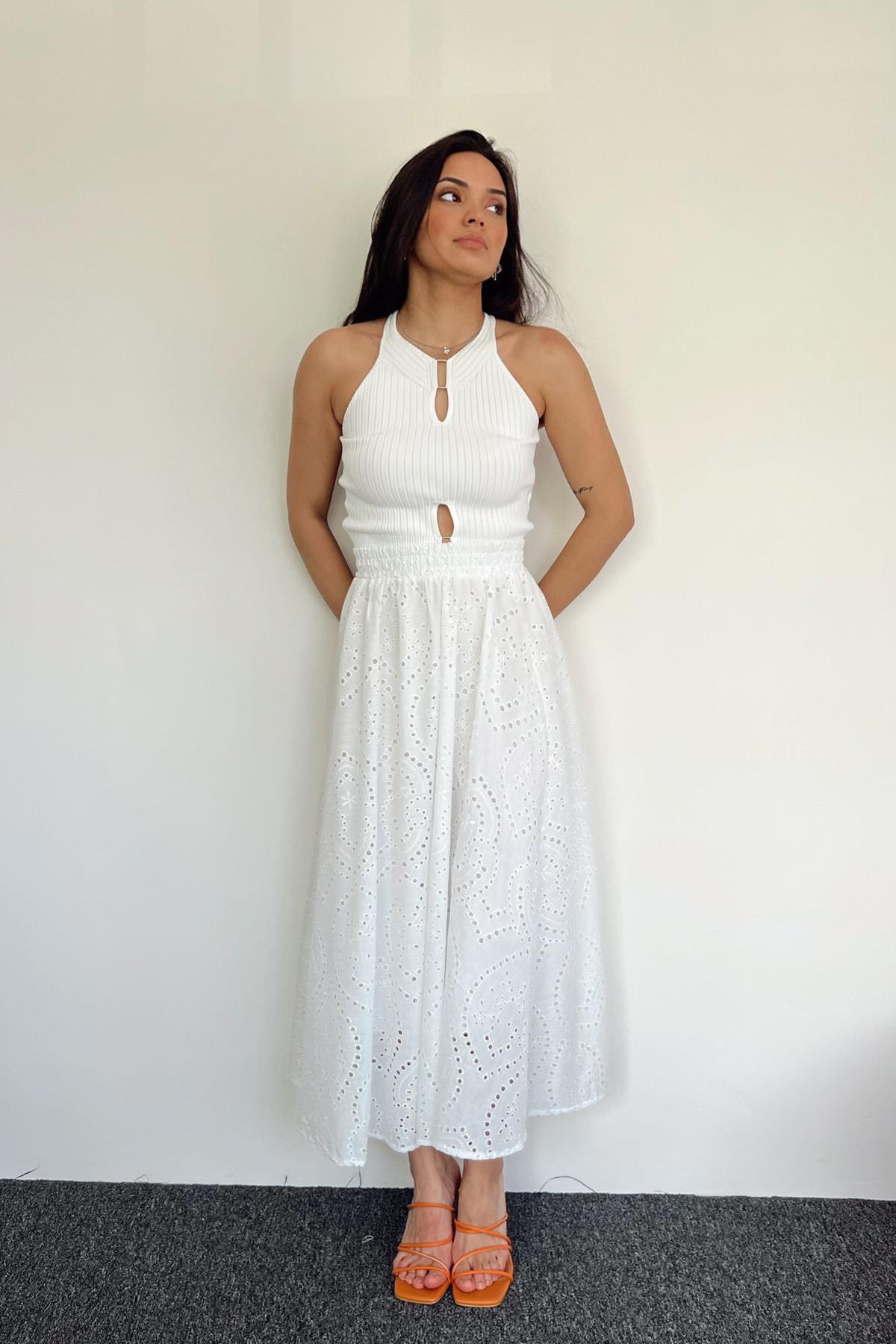 MAXI SIZE BRODE SKIRT