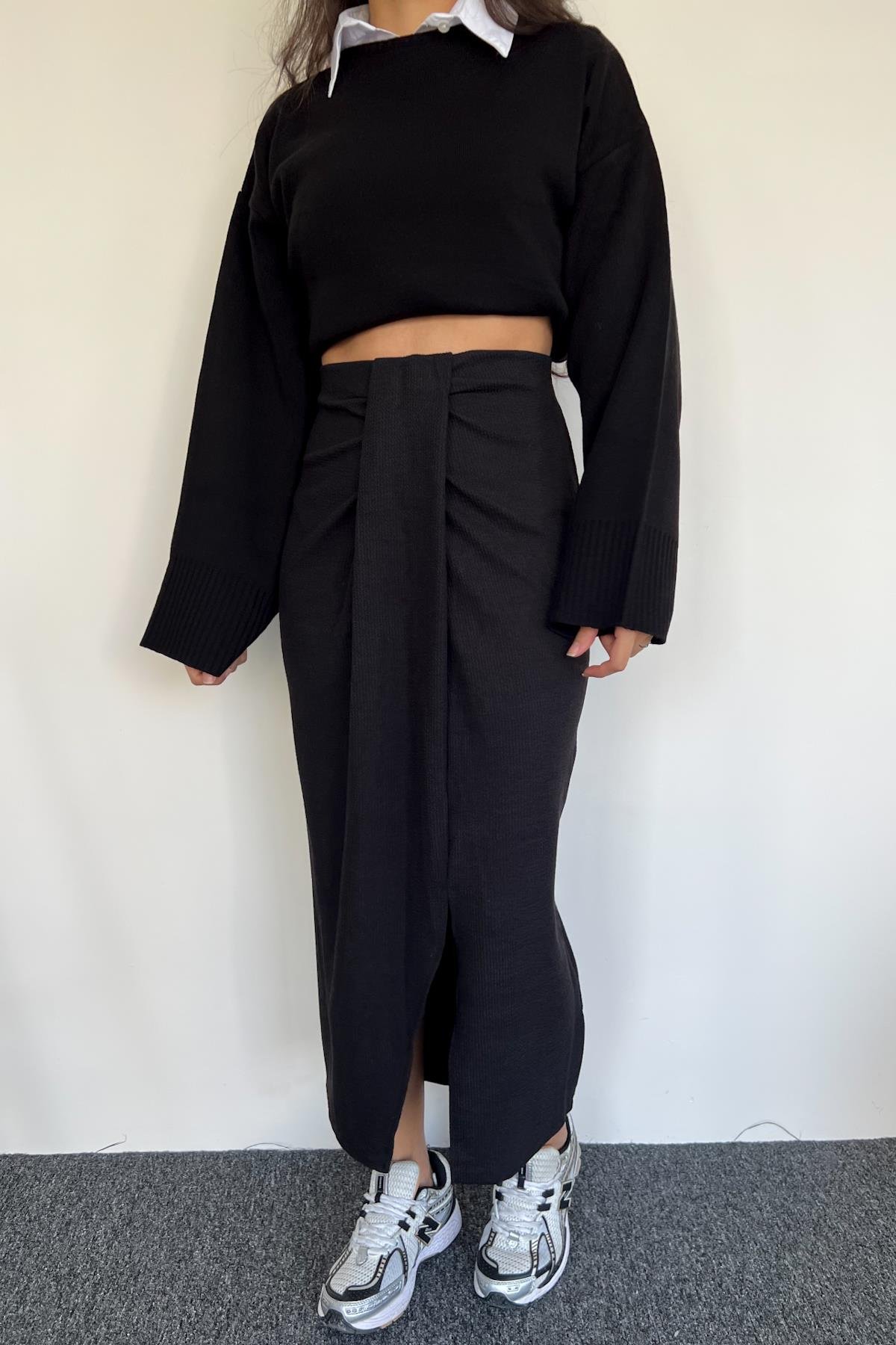 ЮБКА С РАЗДЕЛОМ ПЕРЕД, РАЗМЕР МИДИ