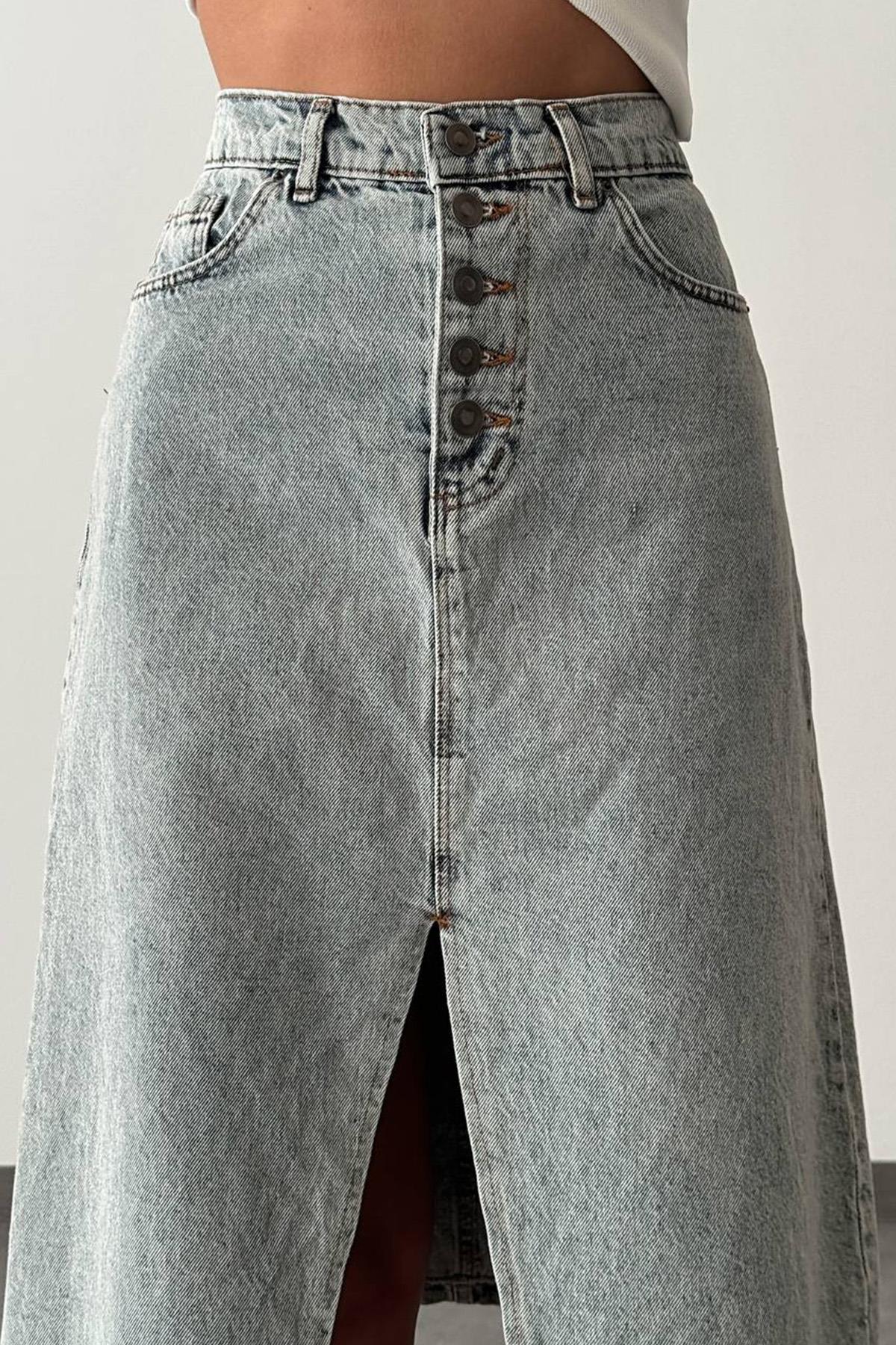 DENIMROCK MIT VORNE GETEILT