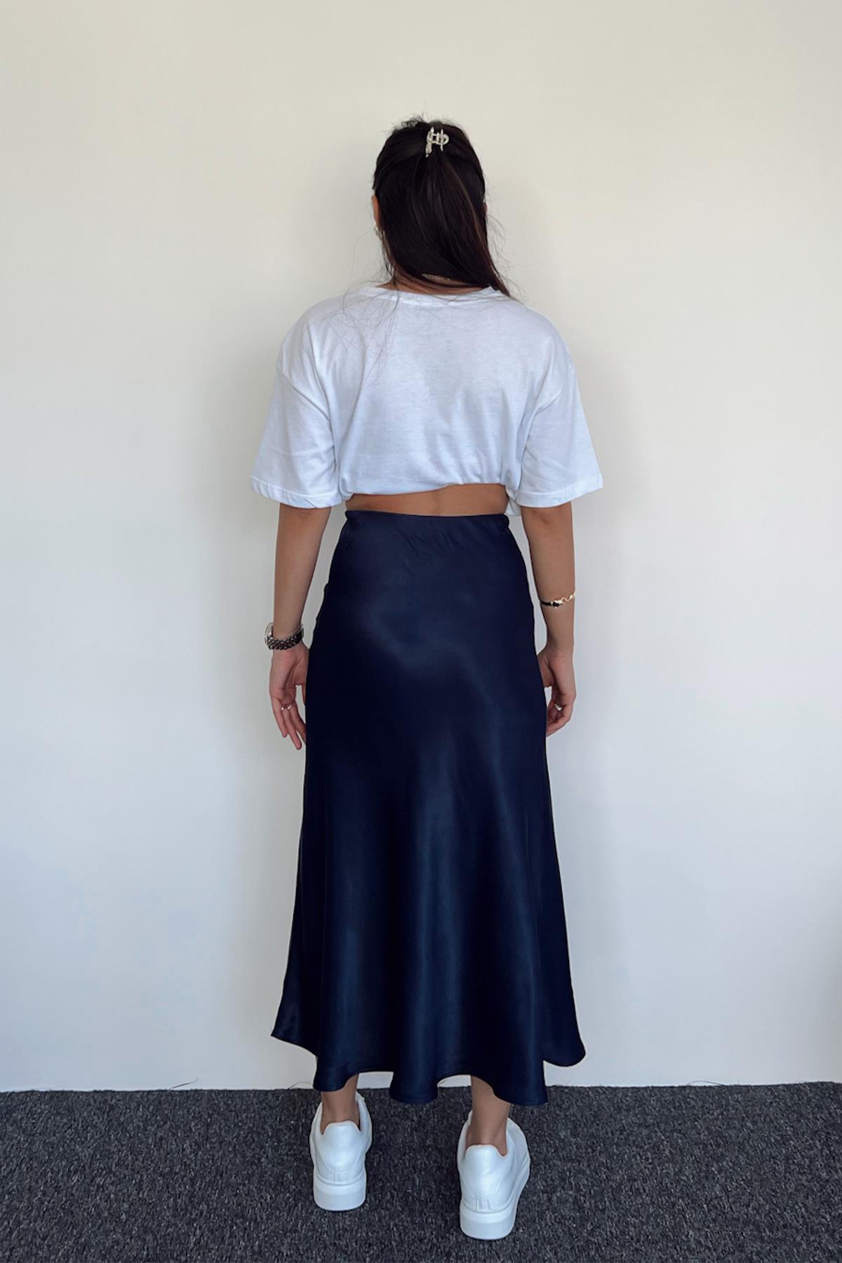 SATIN MIDI SKIRT ( VEREV )