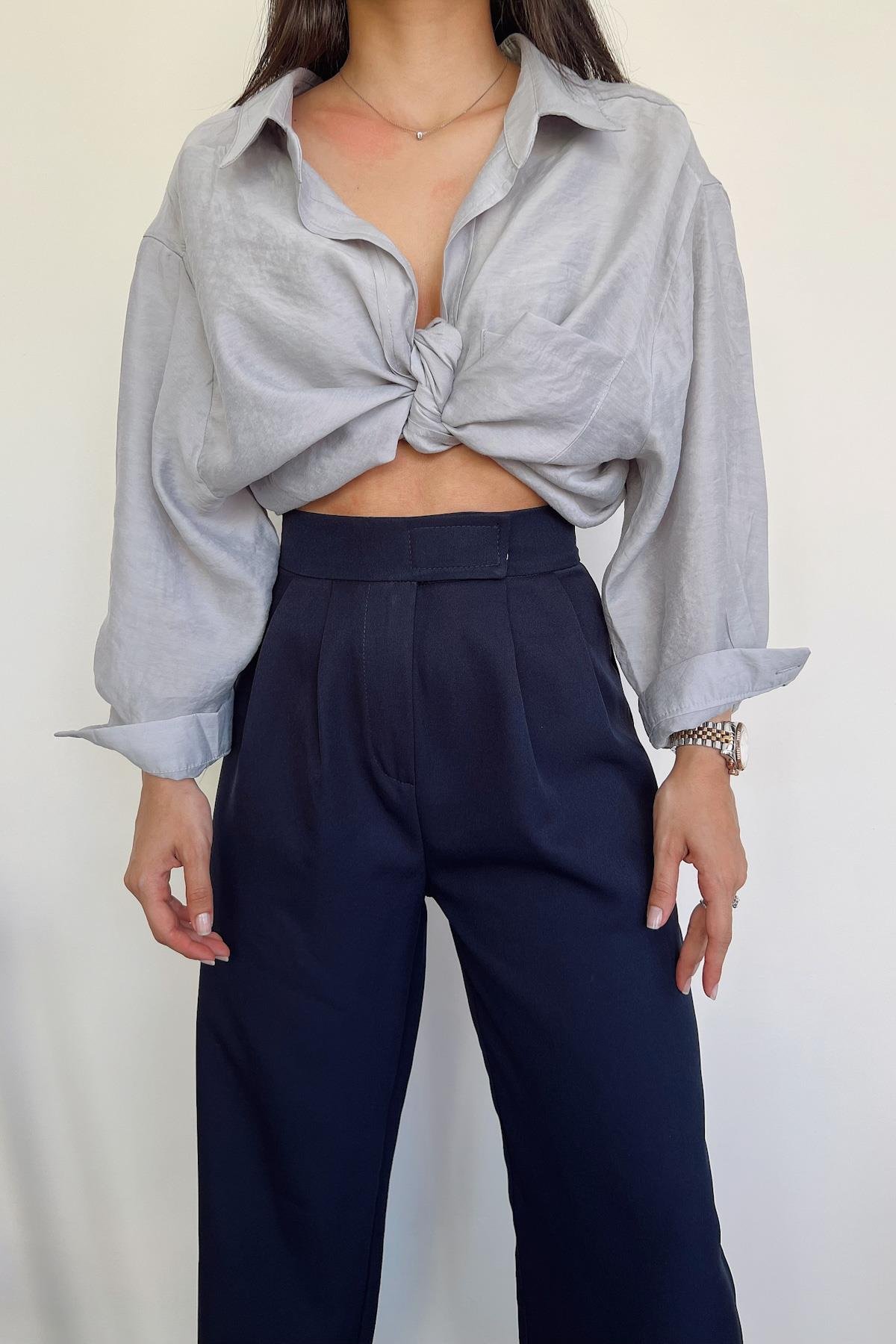 РУБАШКА ОВЕРСАЙЗ С НИЗКИМИ ПЛЕЧАМИ