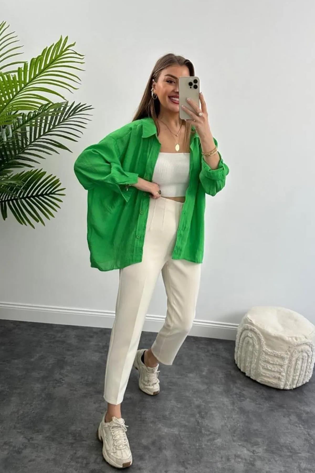 РУБАШКА ОВЕРСАЙЗ С НИЗКИМИ ПЛЕЧАМИ