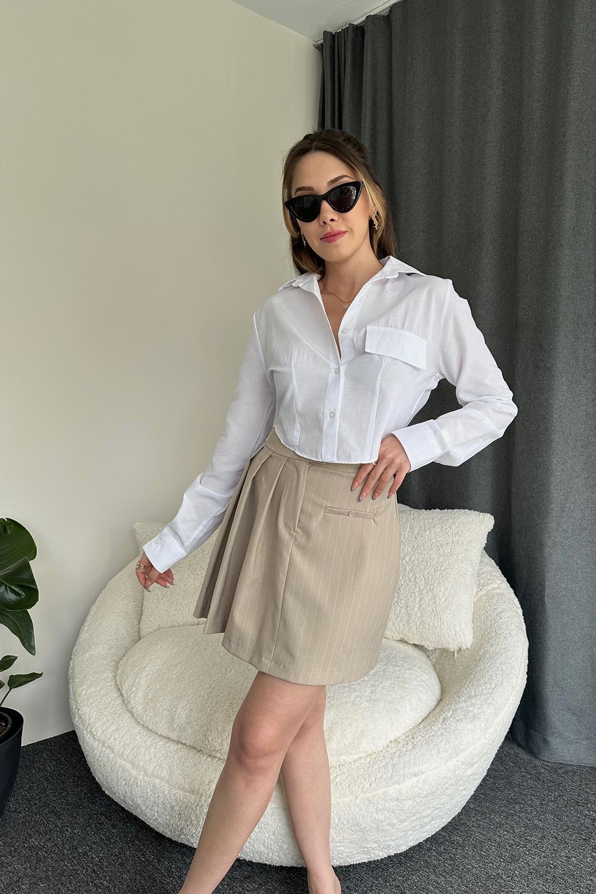 قميص بغطاء مزخرف