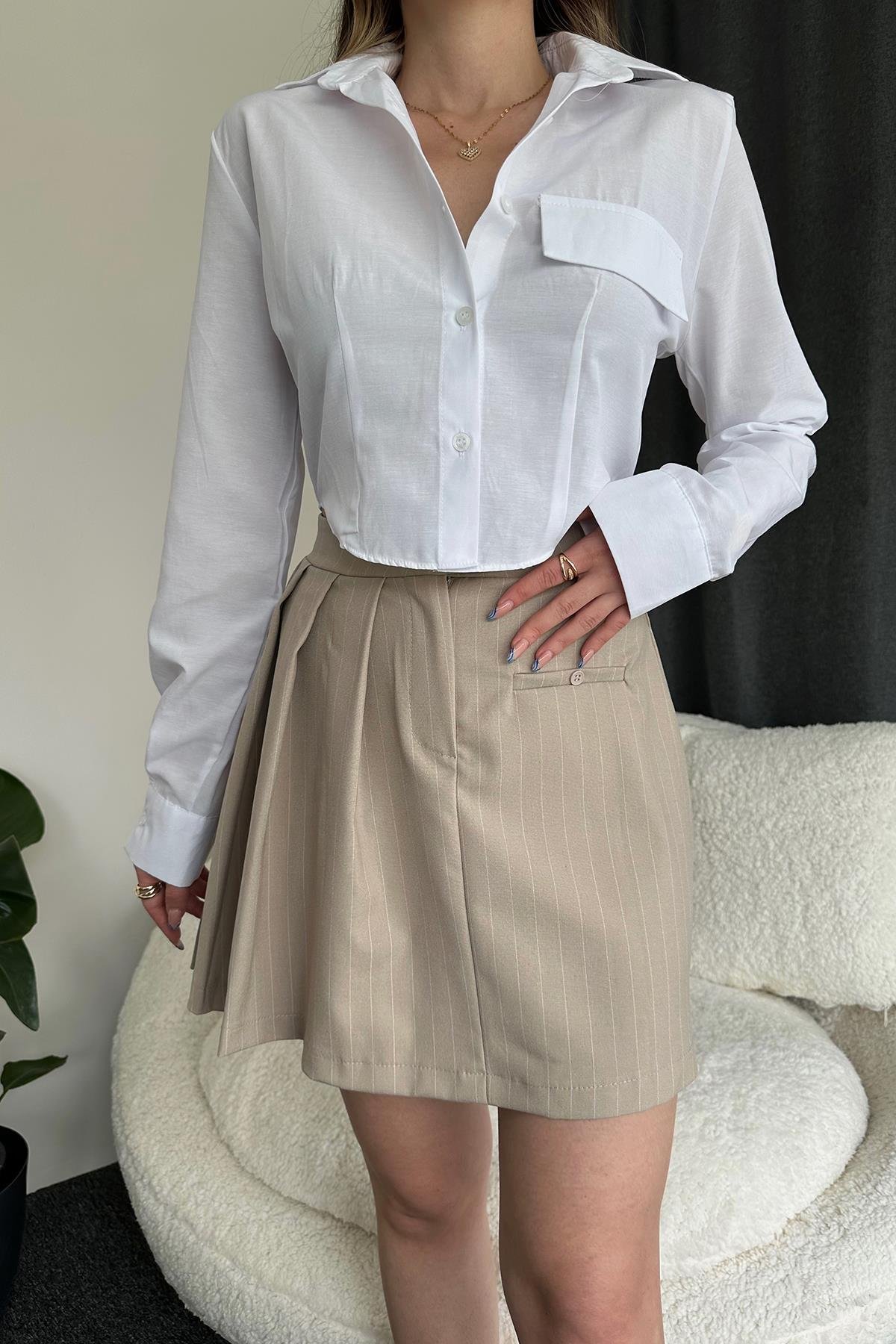 قميص بغطاء مزخرف