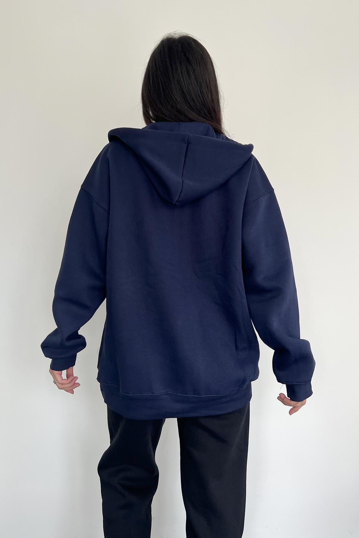 KAPUZEN-CARDIGAN MIT 3-FADEN-REISSVERSCHLUSS