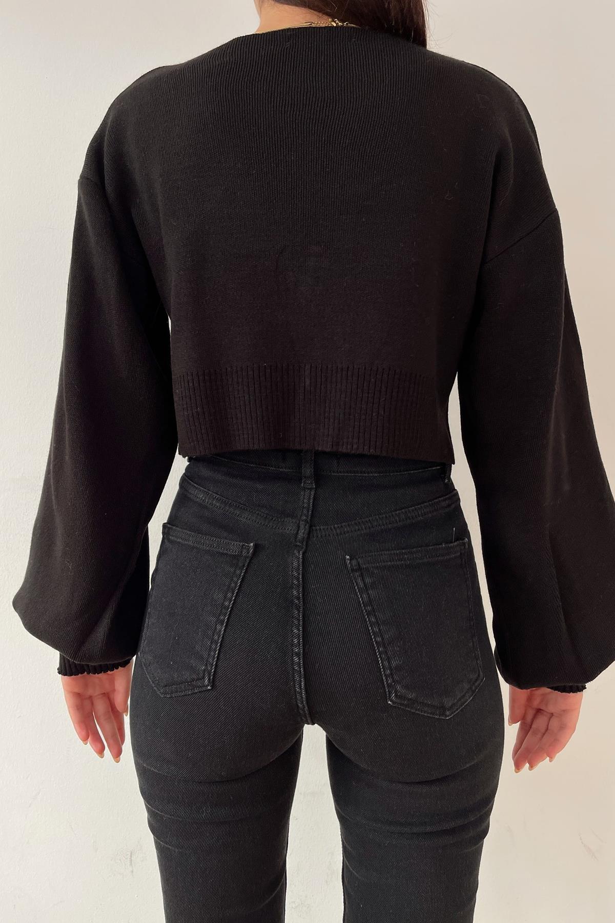 BUTTERFLY TRİKO HIRKA SİYAH