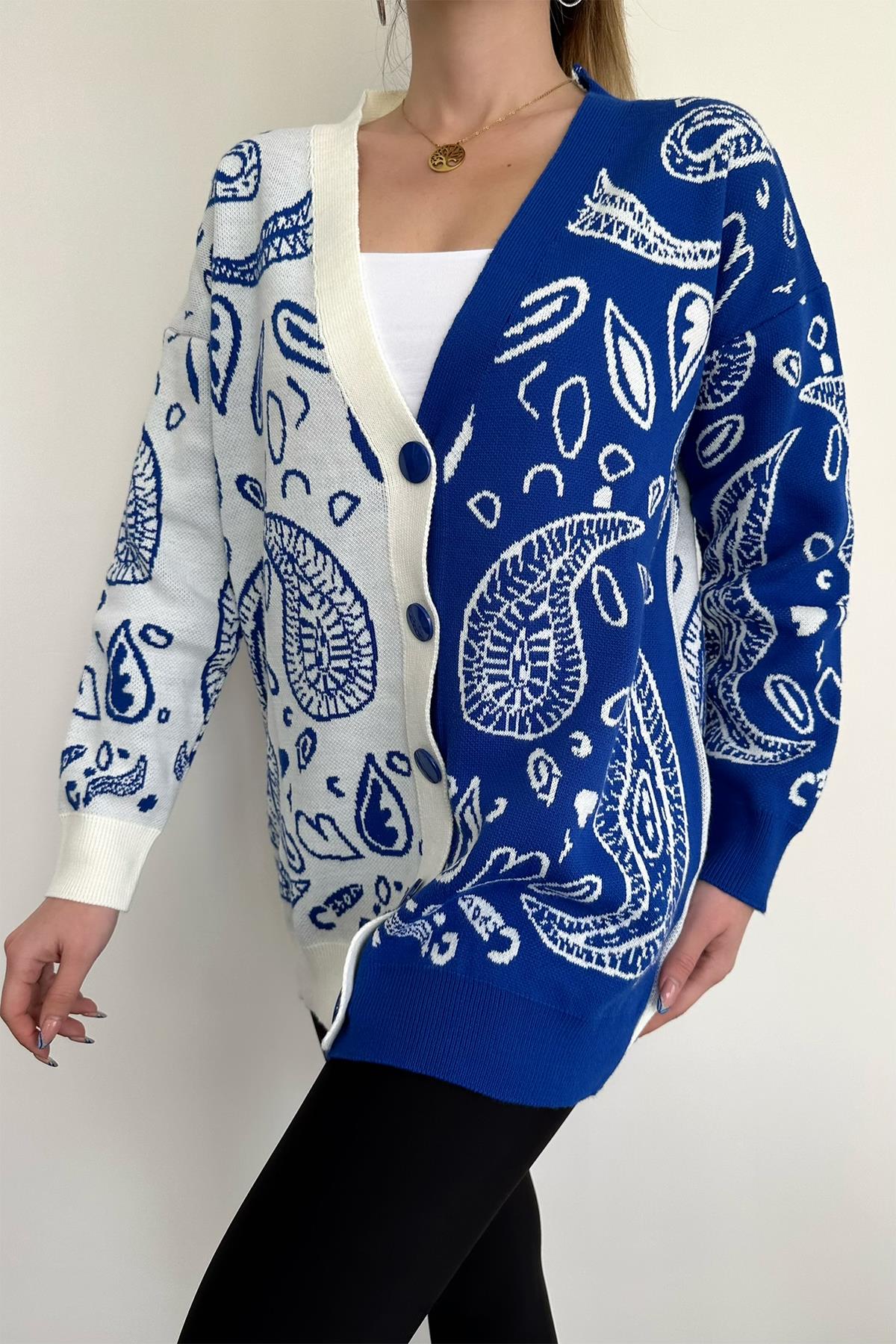 GEMUSTERTER CARDIGAN