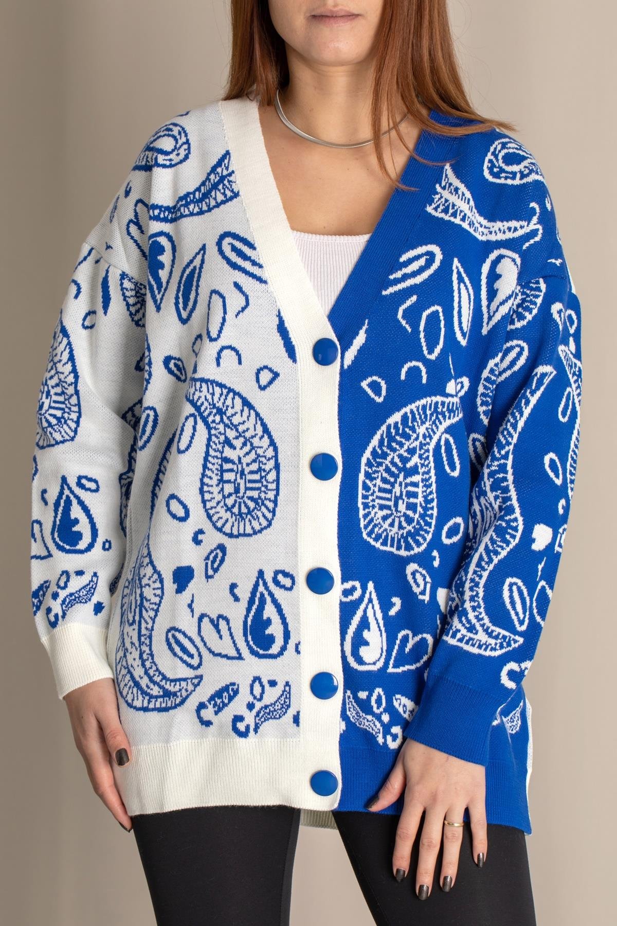 GEMUSTERTER CARDIGAN