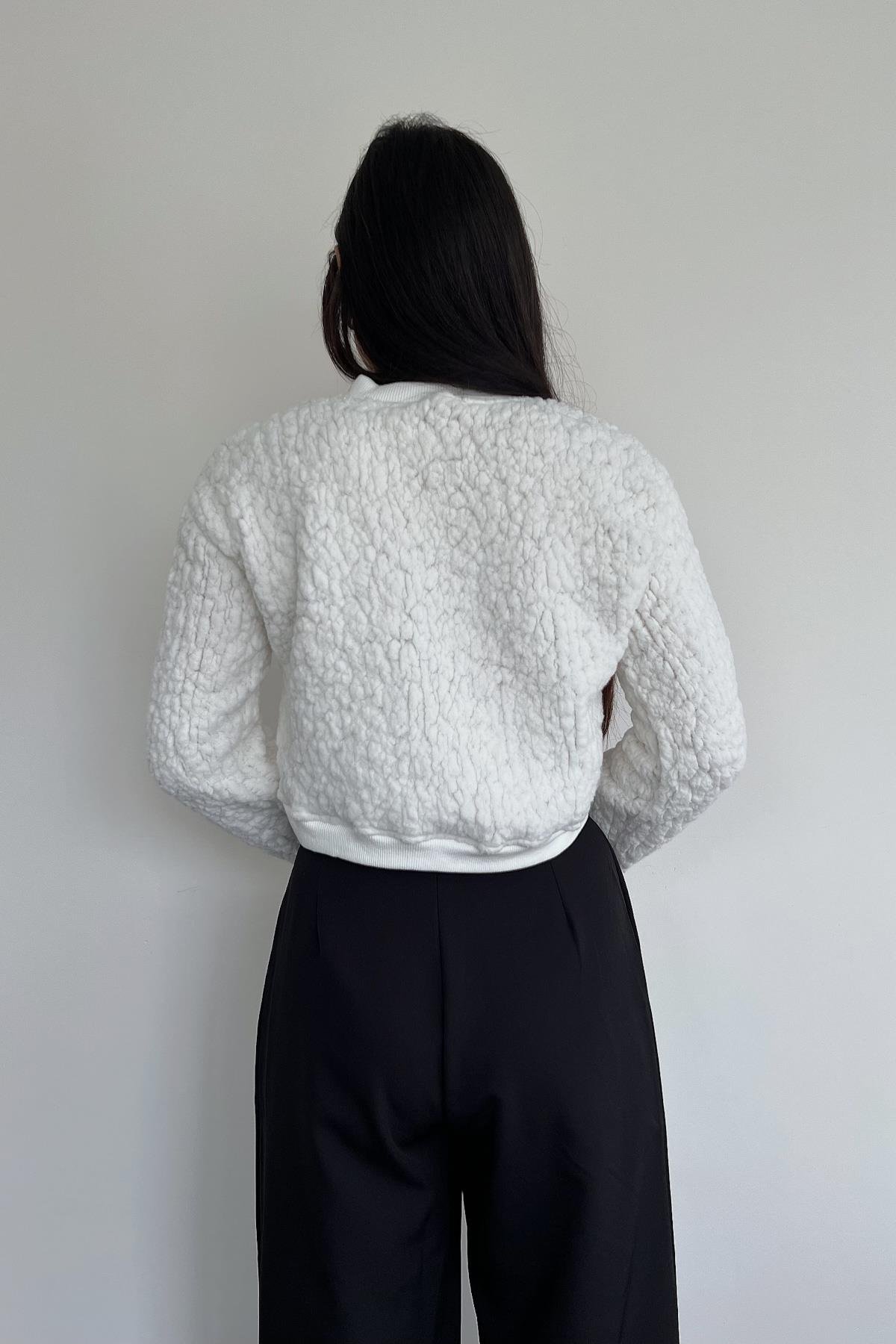 ПЛЮШОВЫЙ КАРДИГАН НА ПУГОВИЦАХ