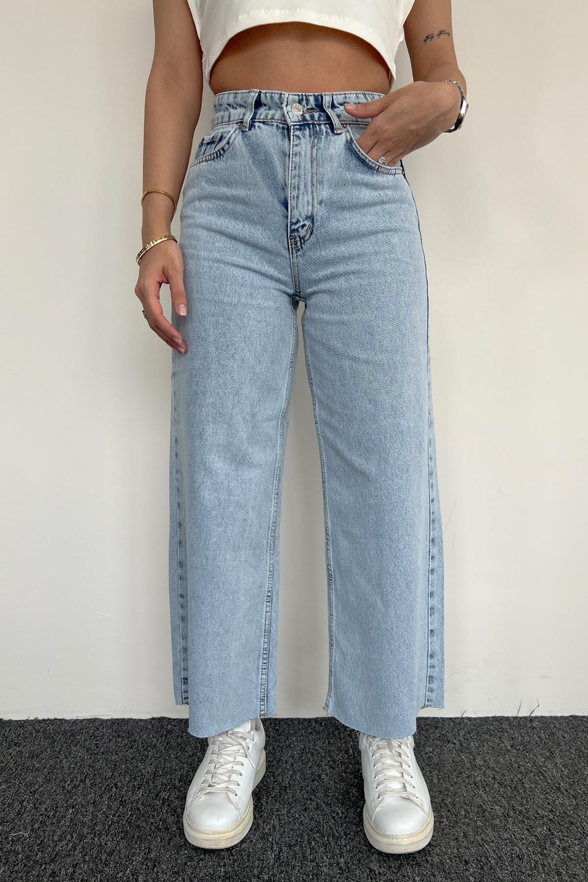 CULOTTE MOM JEAN PANTOLON AÇIK KAR