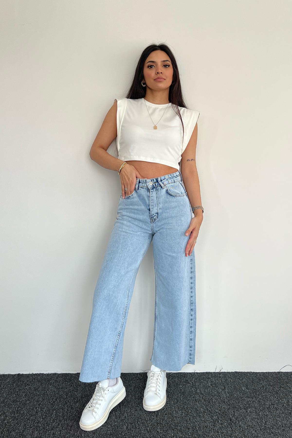 CULOTTE MOM JEAN PANTOLON AÇIK KAR