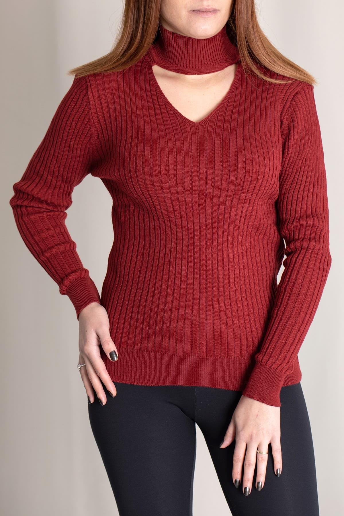 OPEN NECK SWEATER