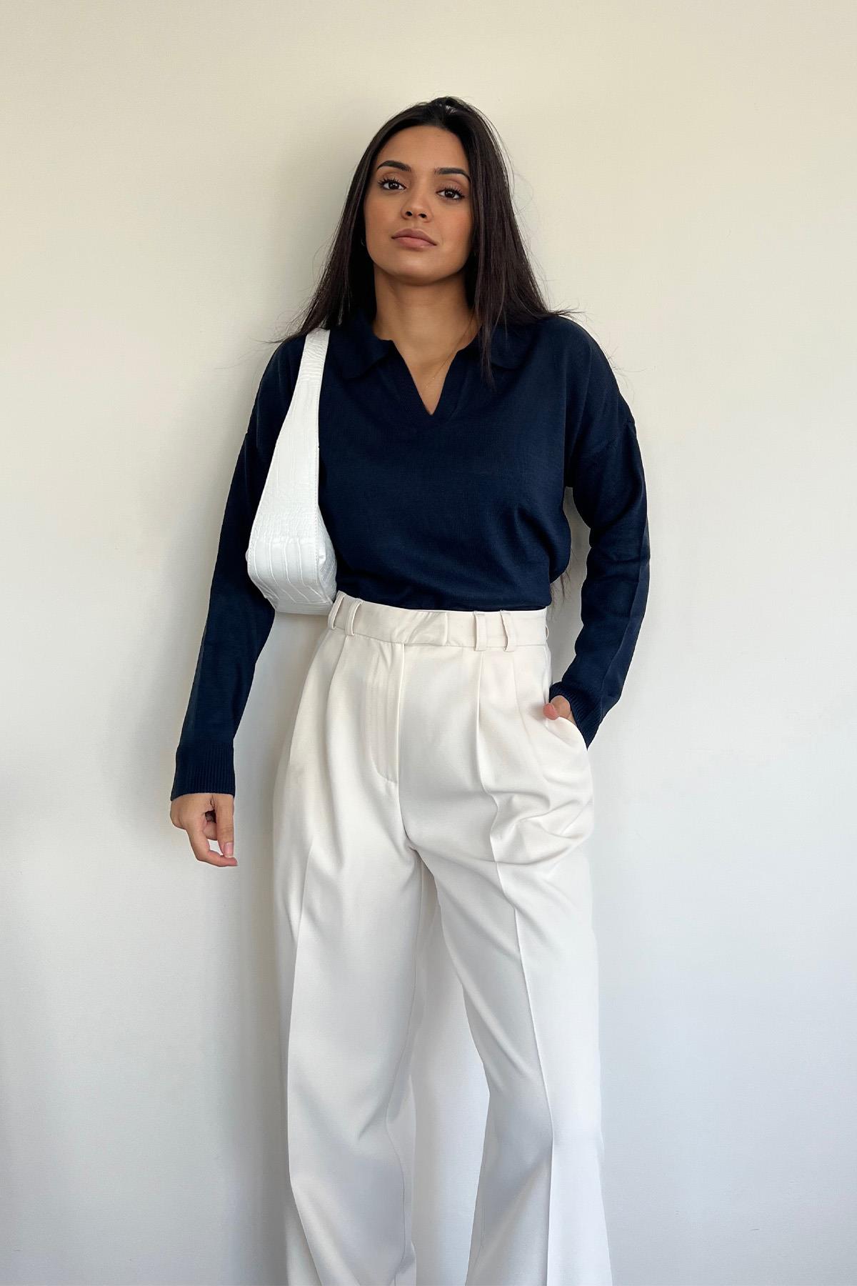 POLO YAKA TRİKO LACİVERT