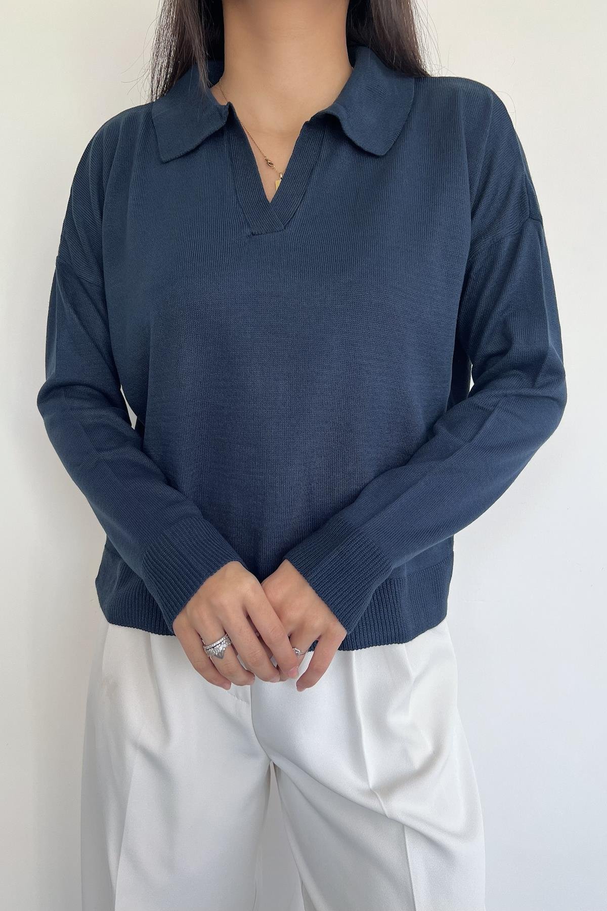 POLO YAKA TRİKO LACİVERT