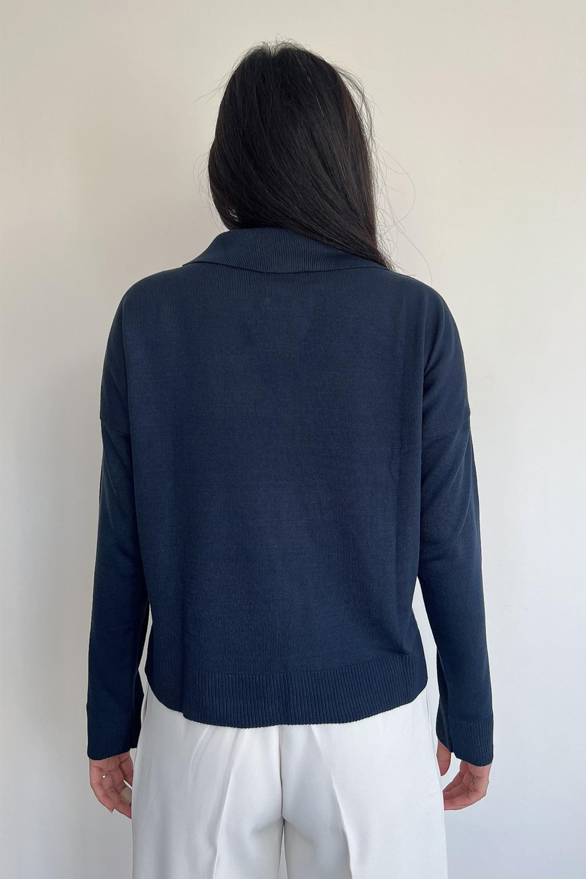 POLO YAKA TRİKO LACİVERT