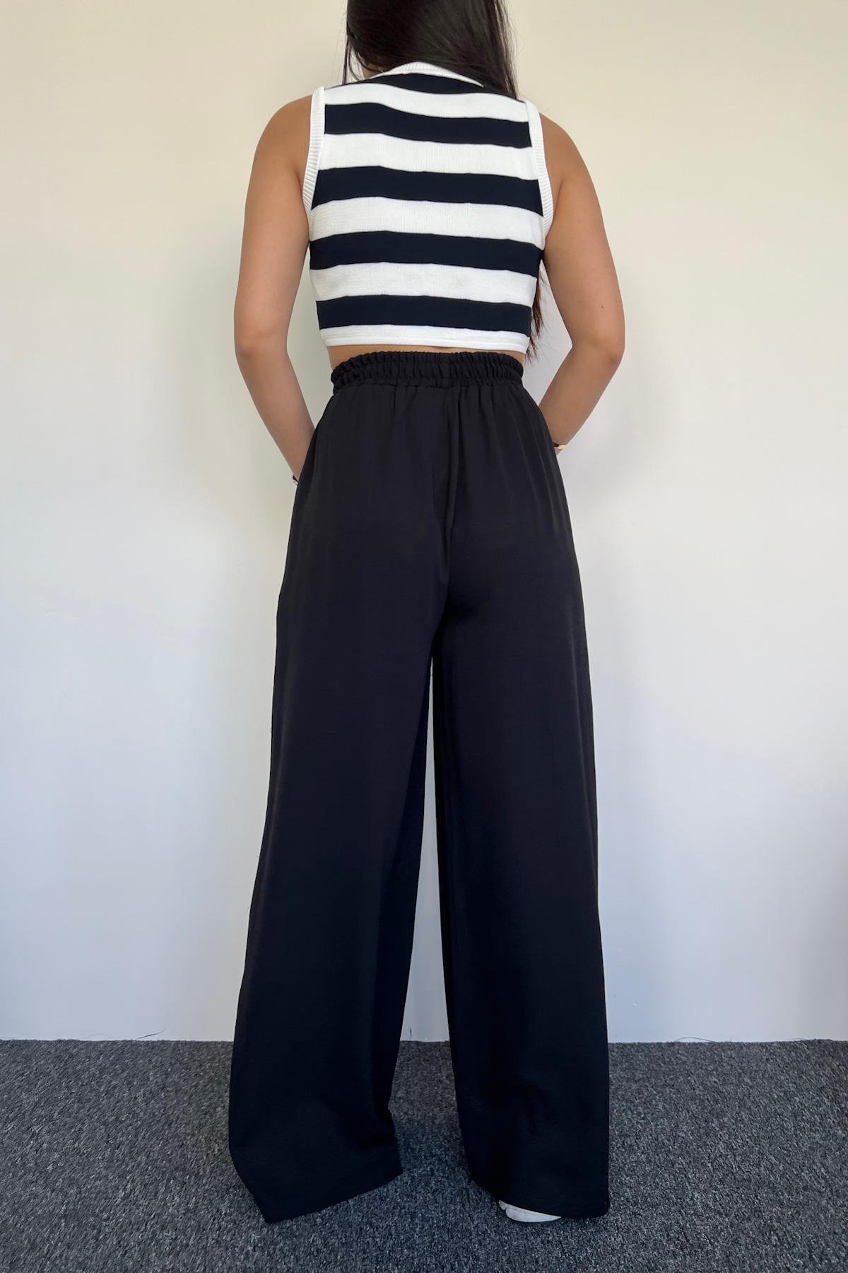 БРЮКИ ПАЛАЦЦО с эластичной резинкой на талии