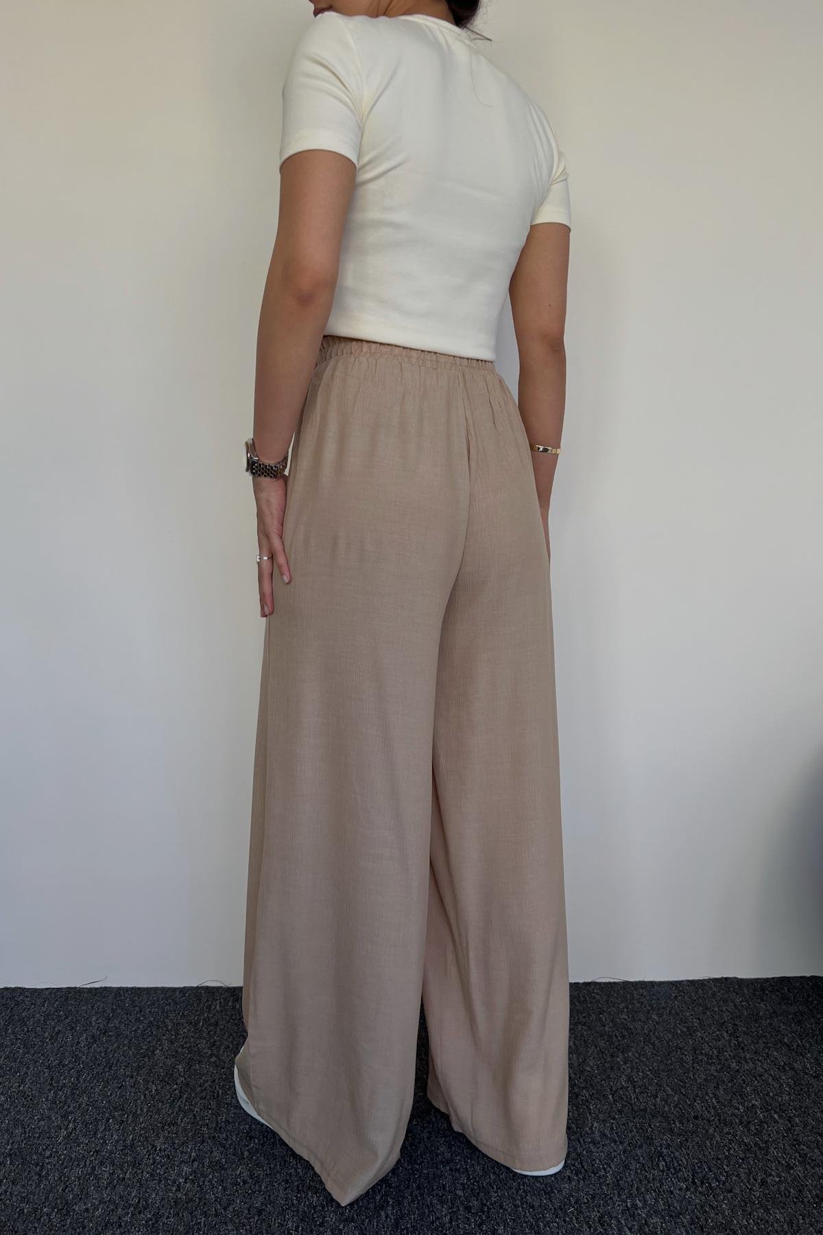 БРЮКИ ПАЛАЦЦО с эластичной резинкой на талии