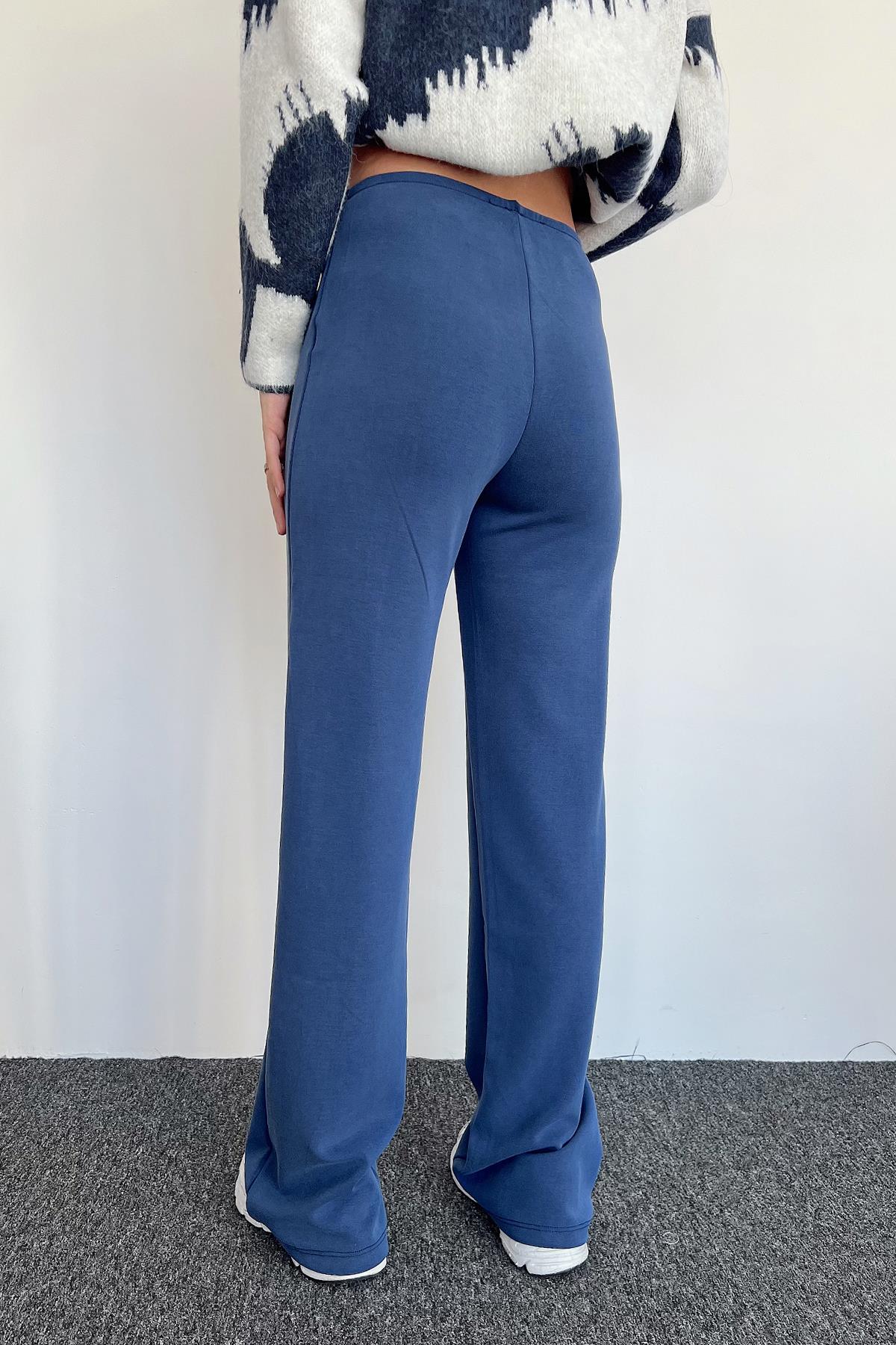 BOL PAÇA ESNEK MODAL PANTOLON LACİVERT